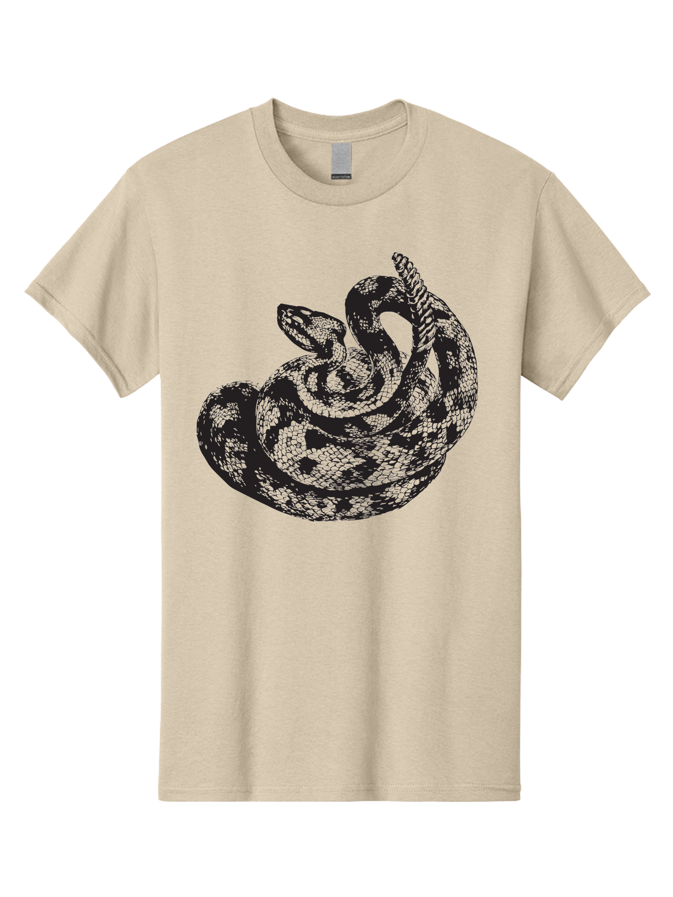 Coiled-Snake-2 Men'S Graphic Tee, 100% Cotton, Comfortable Casual Summer Wear, Machine Washable, Serpent Illustration, Coiled Snake, Reptile Art, Wildlife Graphic, Snake Design, Danger Symbol, Venomous Snake, Wild Animal, Snake Pattern, Aad869 17