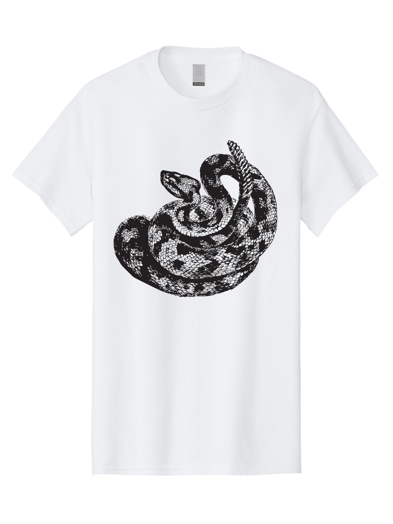 Coiled-Snake-2 Men'S Graphic Tee, 100% Cotton, Comfortable Casual Summer Wear, Machine Washable, Serpent Illustration, Coiled Snake, Reptile Art, Wildlife Graphic, Snake Design, Danger Symbol, Venomous Snake, Wild Animal, Snake Pattern, Aad869 5
