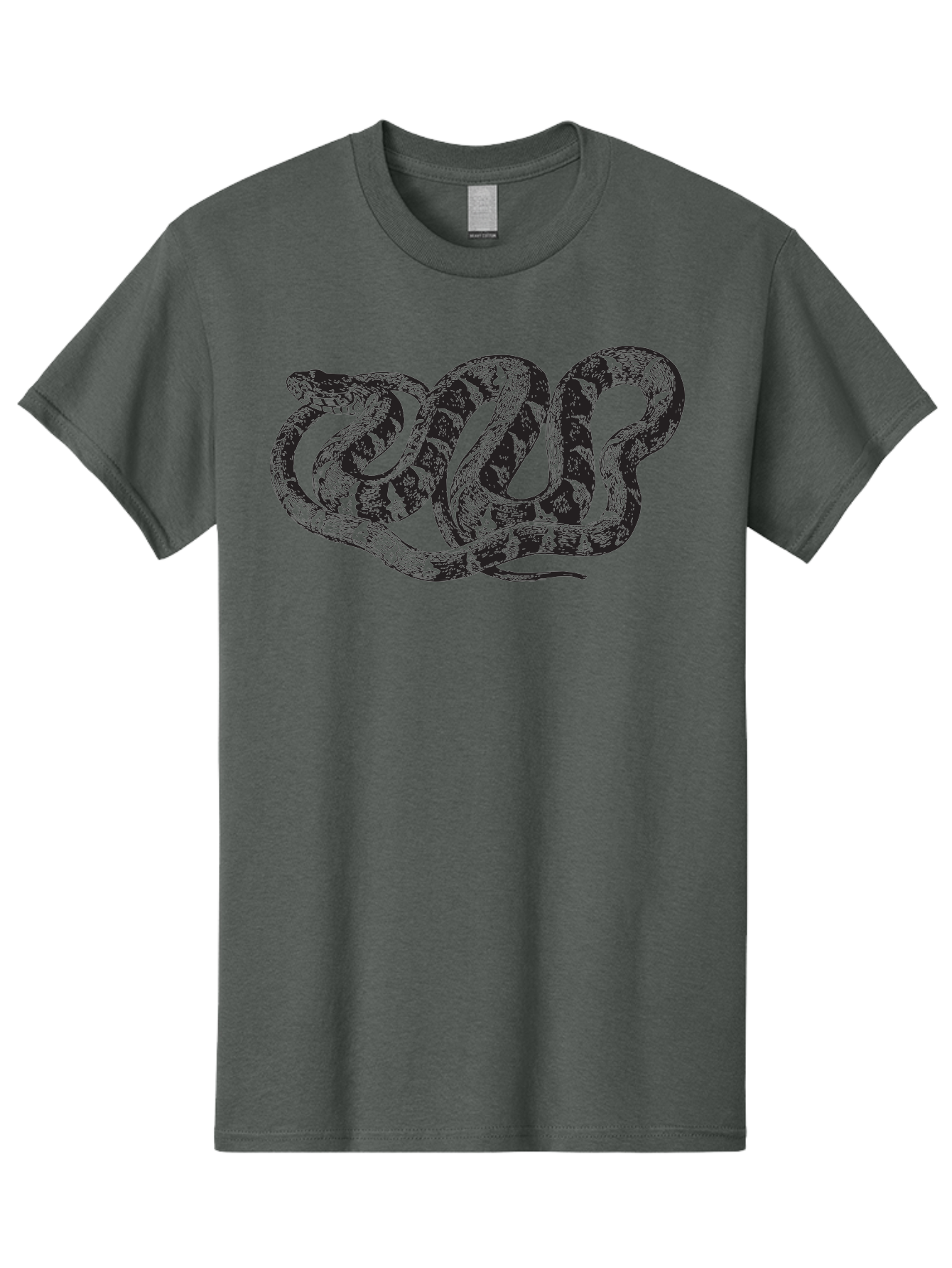 Coiled-Snake Men'S Graphic Tee, 100% Cotton, Comfortable Casual Summer Wear, Machine Washable, Serpent Art, Snake Illustration, Reptile Design, Coiled Snake, Wildlife Artwork, Snake Pattern, Detailed Snake, Abstract Snake Aad870