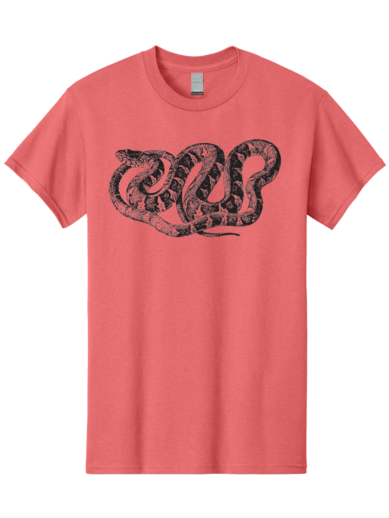 Coiled-Snake Men'S Graphic Tee, 100% Cotton, Comfortable Casual Summer Wear, Machine Washable, Serpent Art, Snake Illustration, Reptile Design, Coiled Snake, Wildlife Artwork, Snake Pattern, Detailed Snake, Abstract Snake Aad870 13