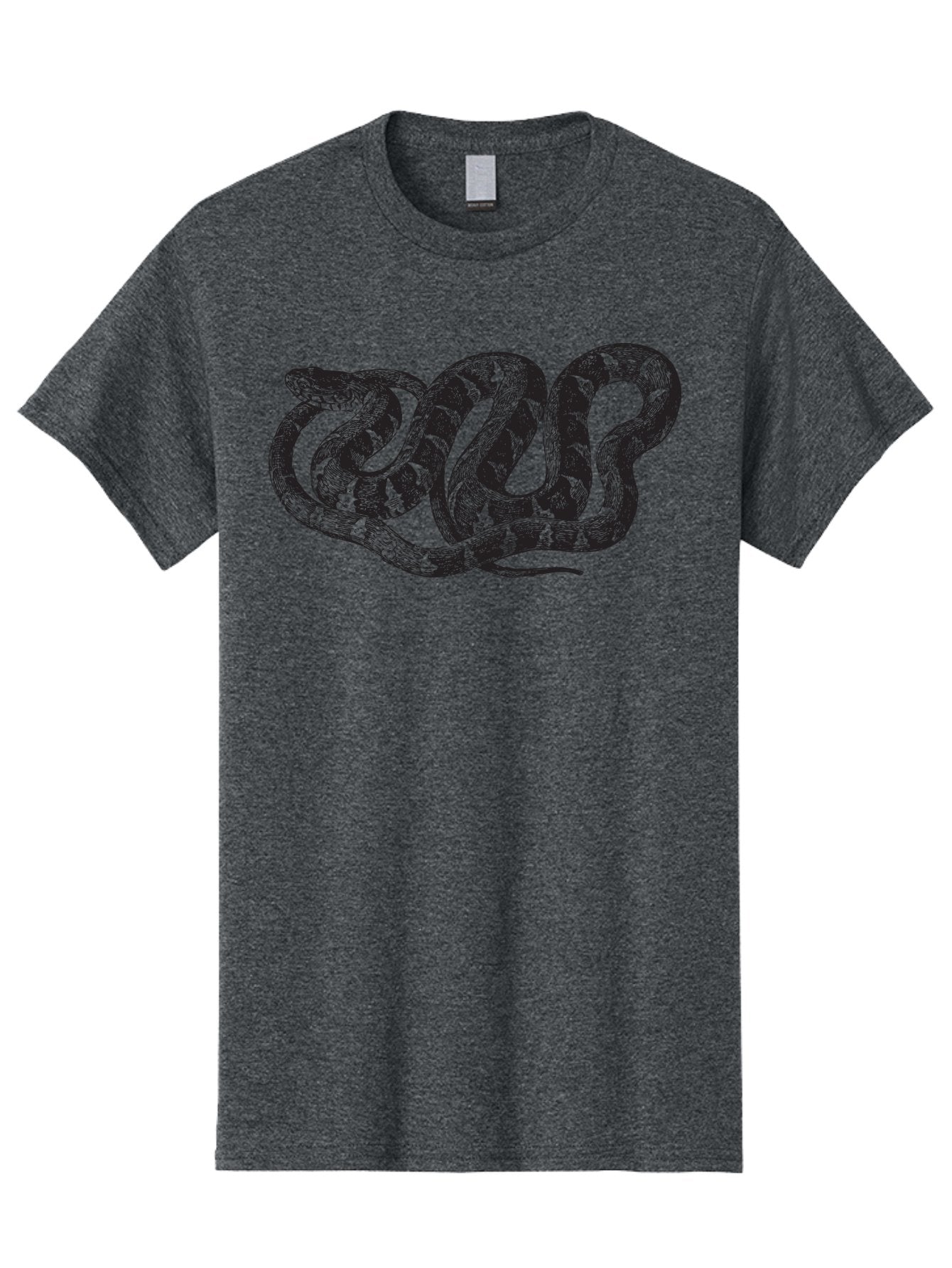 Coiled-Snake Men'S Graphic Tee, 100% Cotton, Comfortable Casual Summer Wear, Machine Washable, Serpent Art, Snake Illustration, Reptile Design, Coiled Snake, Wildlife Artwork, Snake Pattern, Detailed Snake, Abstract Snake Aad870 13