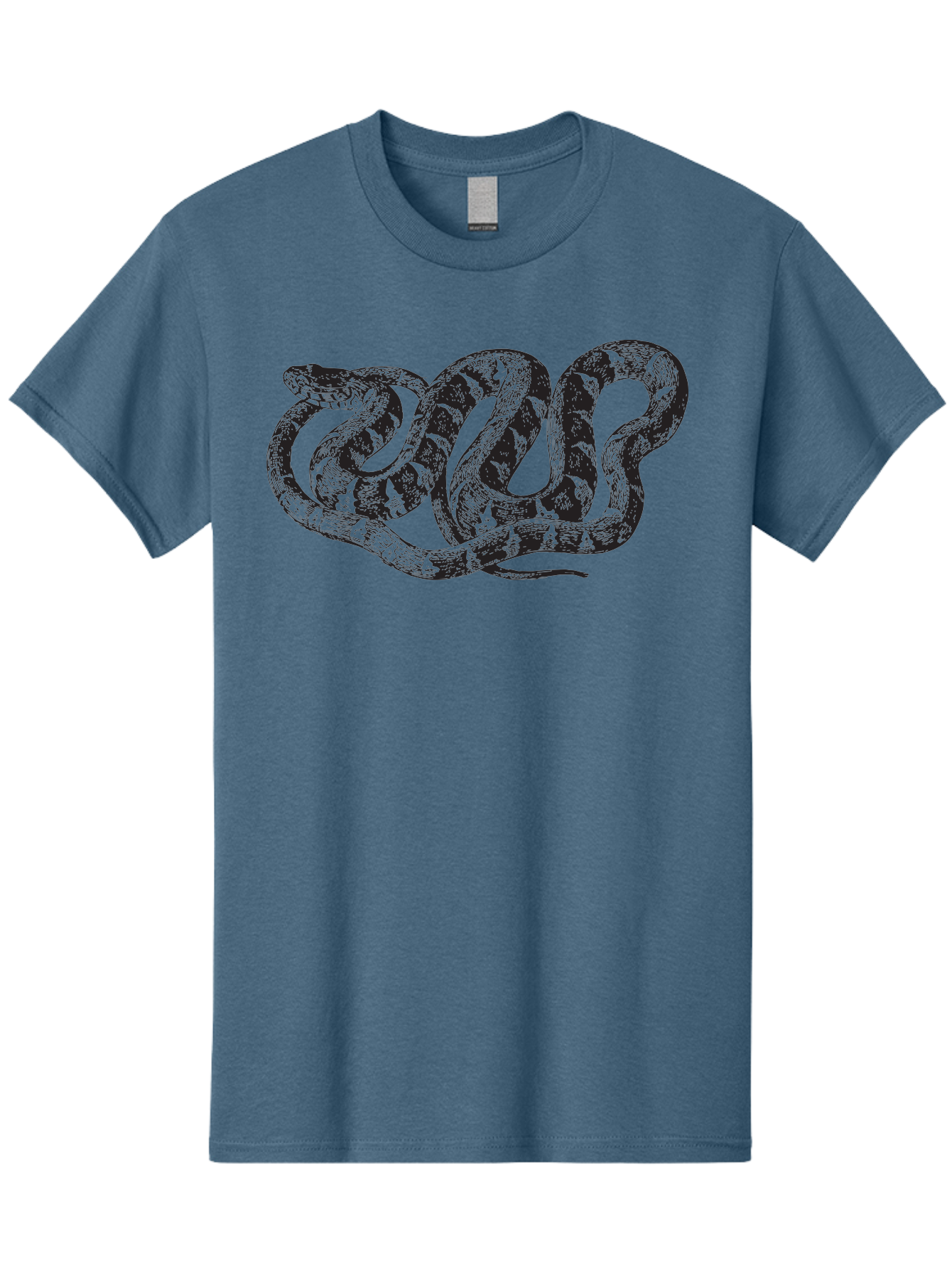 Coiled-Snake Men'S Graphic Tee, 100% Cotton, Comfortable Casual Summer Wear, Machine Washable, Serpent Art, Snake Illustration, Reptile Design, Coiled Snake, Wildlife Artwork, Snake Pattern, Detailed Snake, Abstract Snake Aad870 27