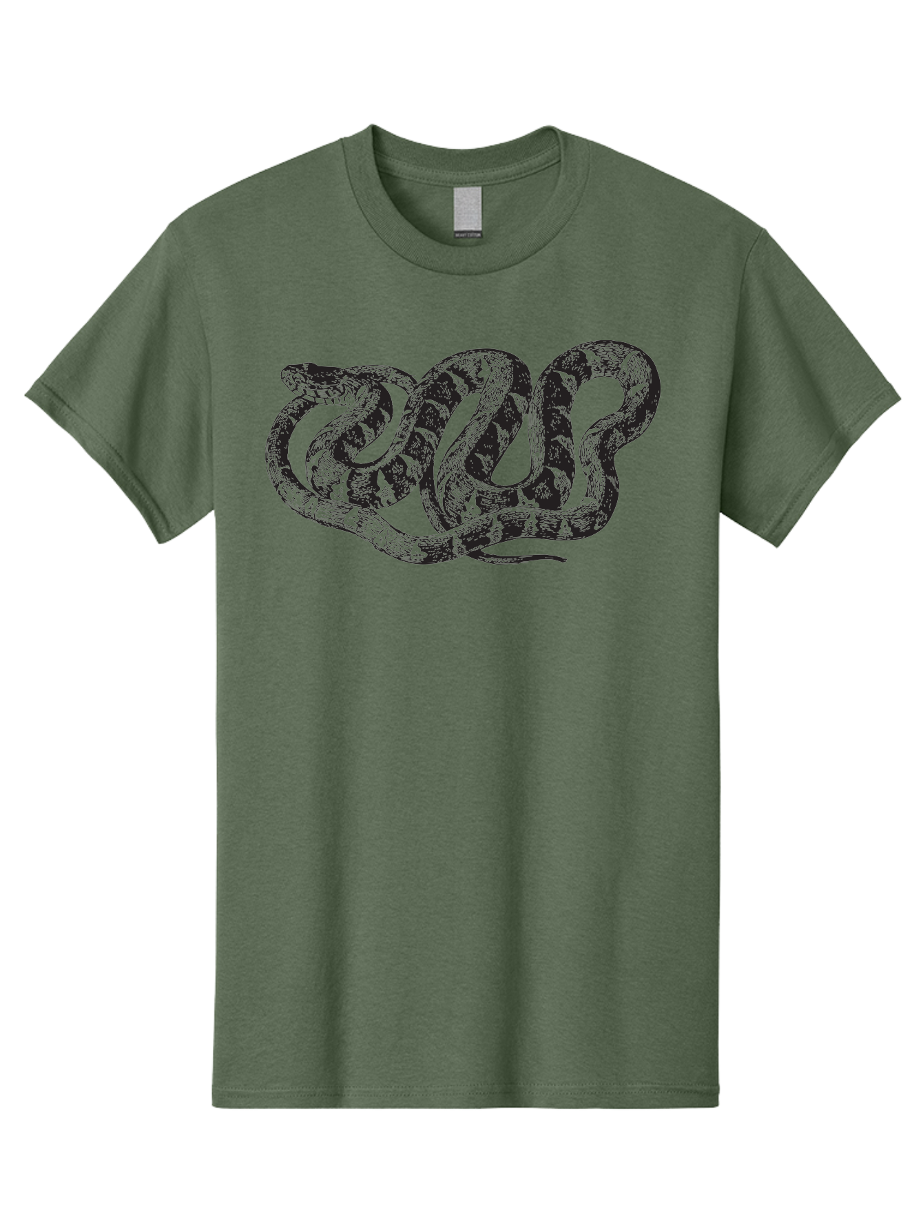 Coiled-Snake Men'S Graphic Tee, 100% Cotton, Comfortable Casual Summer Wear, Machine Washable, Serpent Art, Snake Illustration, Reptile Design, Coiled Snake, Wildlife Artwork, Snake Pattern, Detailed Snake, Abstract Snake Aad870 7