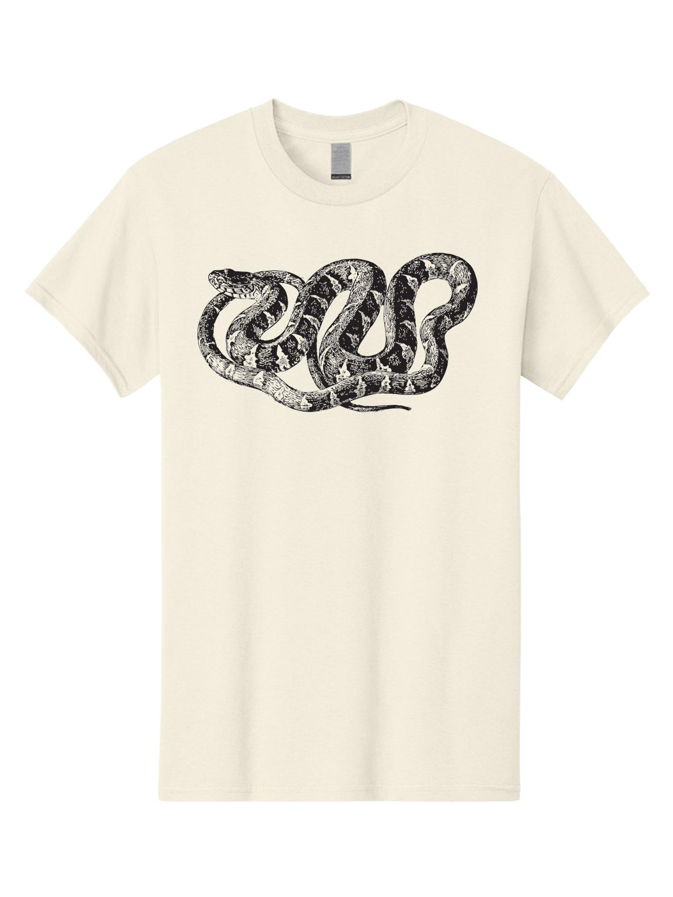 Coiled-Snake Men'S Graphic Tee, 100% Cotton, Comfortable Casual Summer Wear, Machine Washable, Serpent Art, Snake Illustration, Reptile Design, Coiled Snake, Wildlife Artwork, Snake Pattern, Detailed Snake, Abstract Snake Aad870 15