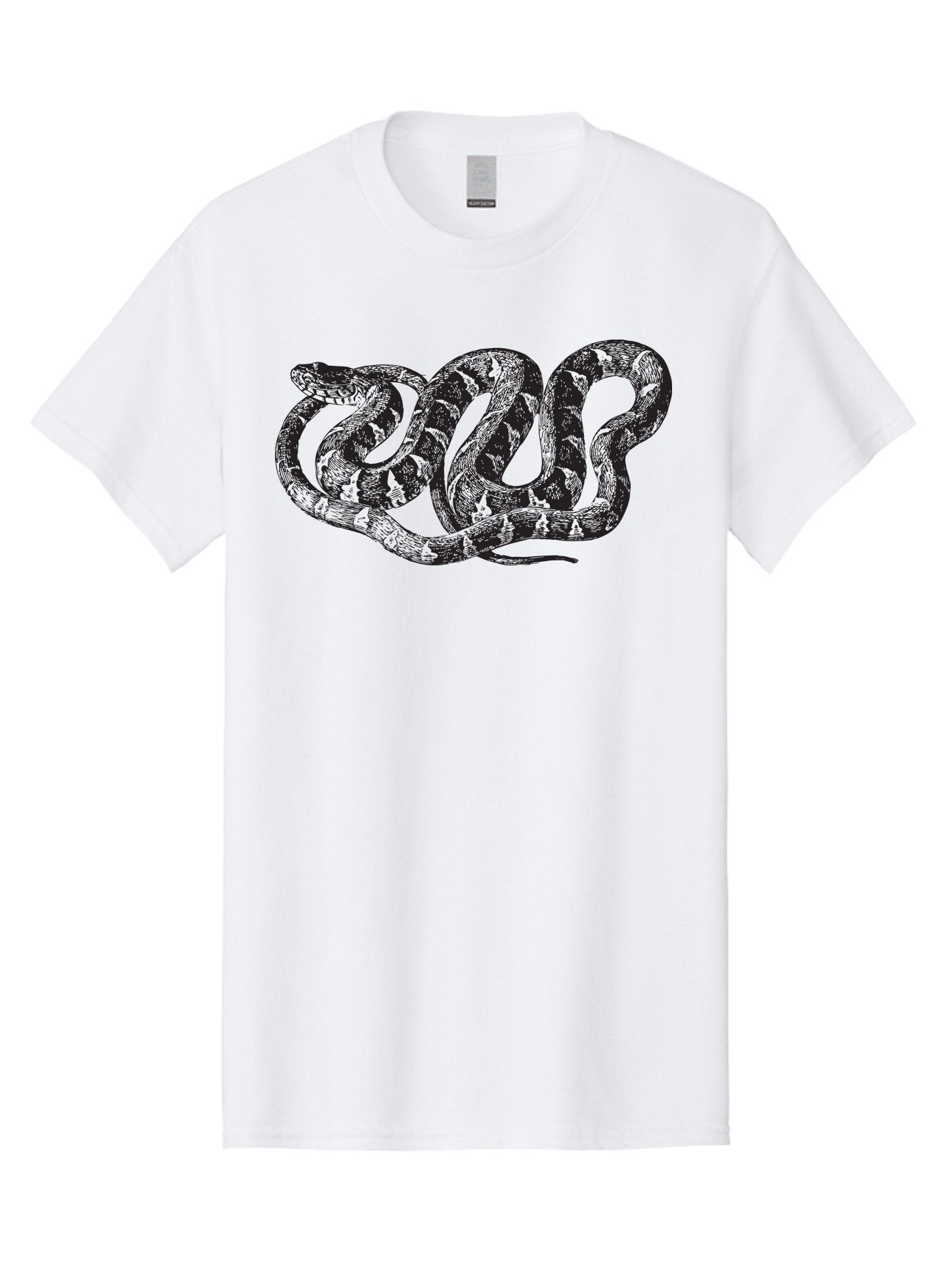 Coiled-Snake Men'S Graphic Tee, 100% Cotton, Comfortable Casual Summer Wear, Machine Washable, Serpent Art, Snake Illustration, Reptile Design, Coiled Snake, Wildlife Artwork, Snake Pattern, Detailed Snake, Abstract Snake Aad870