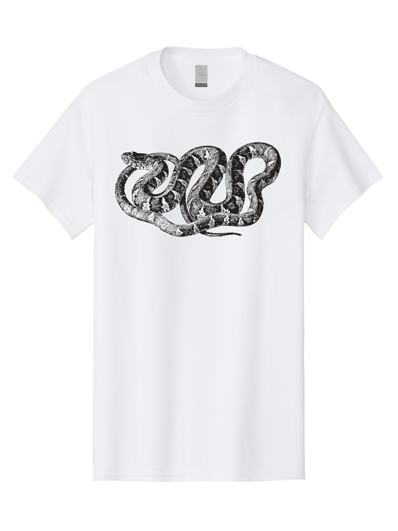 Coiled-Snake Men'S Graphic Tee, 100% Cotton, Comfortable Casual Summer Wear, Machine Washable, Serpent Art, Snake Illustration, Reptile Design, Coiled Snake, Wildlife Artwork, Snake Pattern, Detailed Snake, Abstract Snake Aad870 21