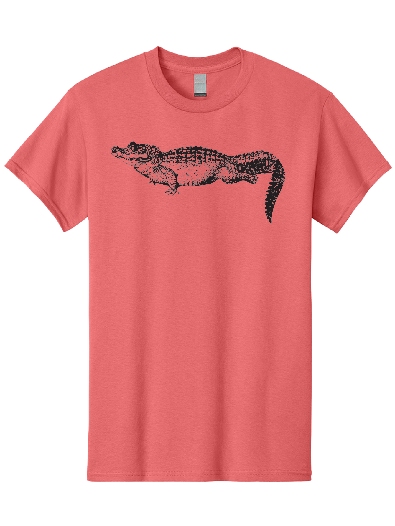 Crocodile-1 Men'S Graphic Tee, 100% Cotton, Comfortable Casual Summer Wear, Machine Washable, Crocodile Illustration, Reptile Art, Wildlife Graphic, Scaly Texture, Sharp Teeth, Ancient Creature, Black And Green, Graphic Design Aad872 13
