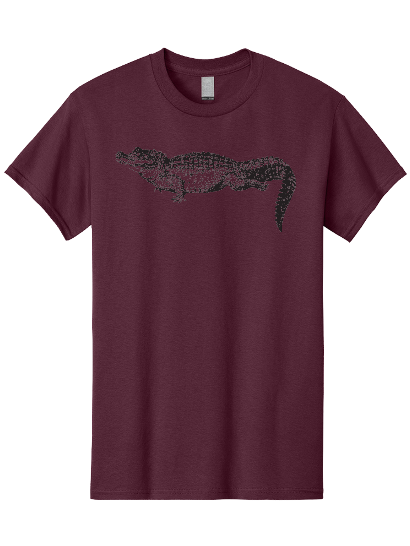 Crocodile-1 Men'S Graphic Tee, 100% Cotton, Comfortable Casual Summer Wear, Machine Washable, Crocodile Illustration, Reptile Art, Wildlife Graphic, Scaly Texture, Sharp Teeth, Ancient Creature, Black And Green, Graphic Design Aad872 7