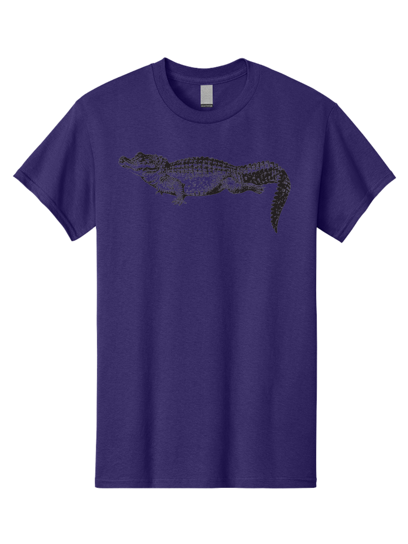 Crocodile-1 Men'S Graphic Tee, 100% Cotton, Comfortable Casual Summer Wear, Machine Washable, Crocodile Illustration, Reptile Art, Wildlife Graphic, Scaly Texture, Sharp Teeth, Ancient Creature, Black And Green, Graphic Design Aad872 9