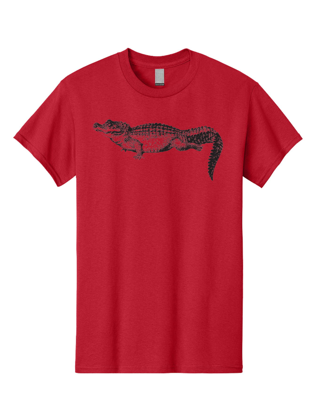 Crocodile-1 Men'S Graphic Tee, 100% Cotton, Comfortable Casual Summer Wear, Machine Washable, Crocodile Illustration, Reptile Art, Wildlife Graphic, Scaly Texture, Sharp Teeth, Ancient Creature, Black And Green, Graphic Design Aad872 11