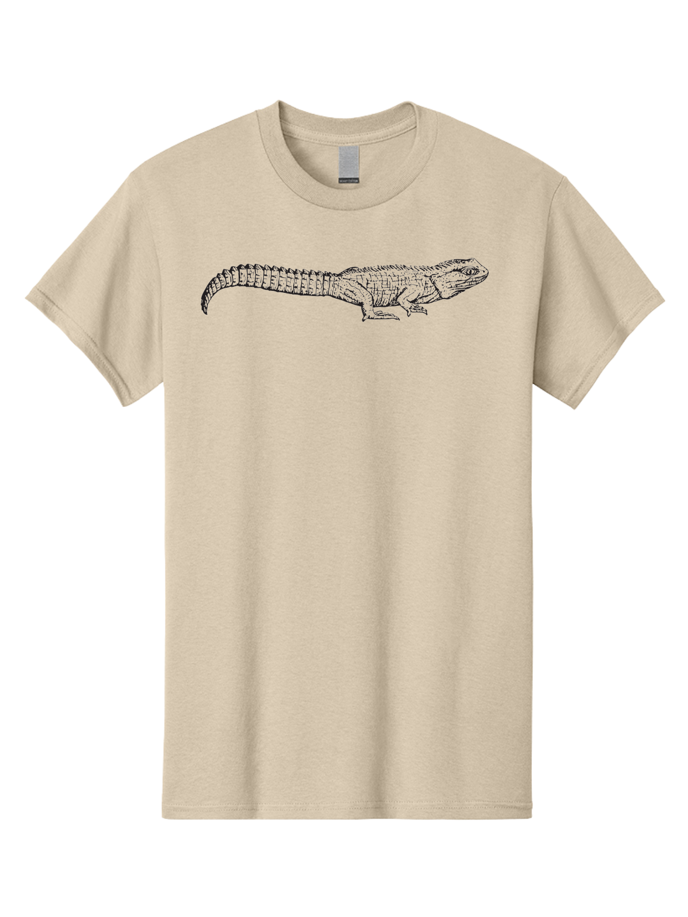 Crocodile Men'S Graphic Tee, 100% Cotton, Comfortable Casual Summer Wear, Machine Washable, Crocodile Illustration, Reptile Art, Wildlife Design, Detailed Drawing, Black Line Art, Scaly Texture, Sharp Teeth, Animal Graphics Aad873 25