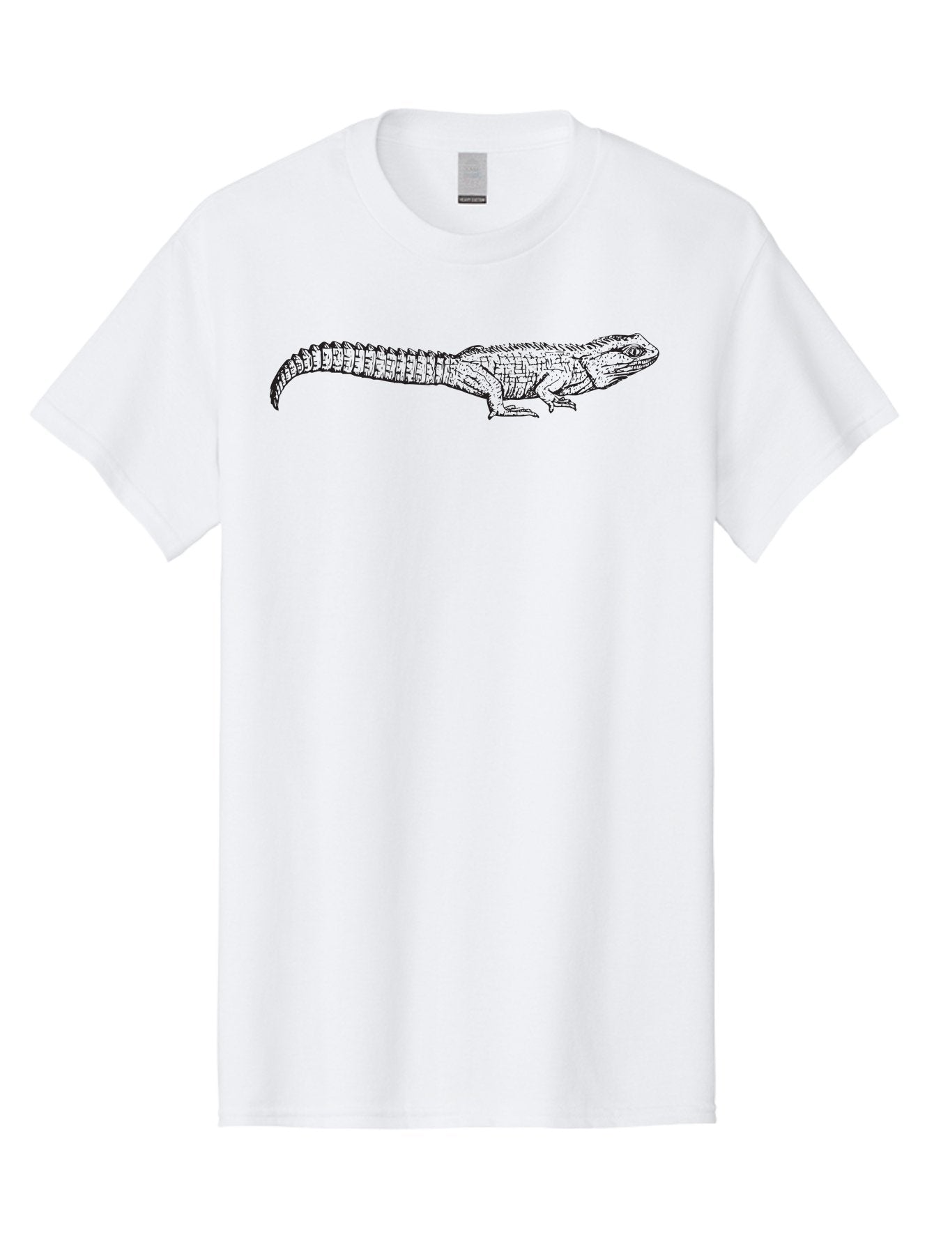Crocodile Men'S Graphic Tee, 100% Cotton, Comfortable Casual Summer Wear, Machine Washable, Crocodile Illustration, Reptile Art, Wildlife Design, Detailed Drawing, Black Line Art, Scaly Texture, Sharp Teeth, Animal Graphics Aad873 5