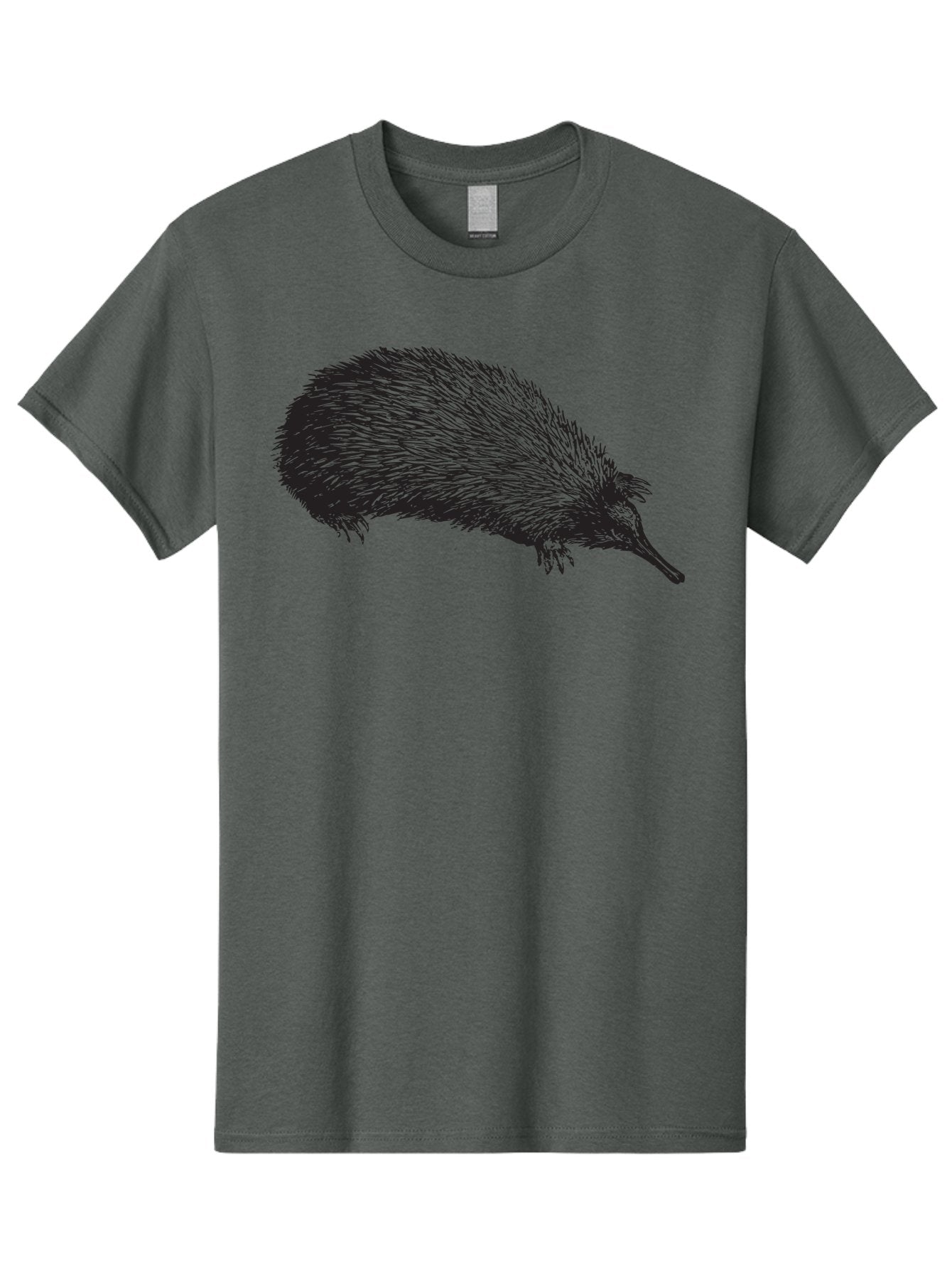 Echidna Men'S Graphic Tee, 100% Cotton, Comfortable Casual Summer Wear, Machine Washable, Echidna Illustration, Spiky Fur, Unique Creature, Wildlife Art, Animal Graphics, Spiny Mammal, Australian Wildlife, Quirky Design, Wildlife Illustration Aad876 6