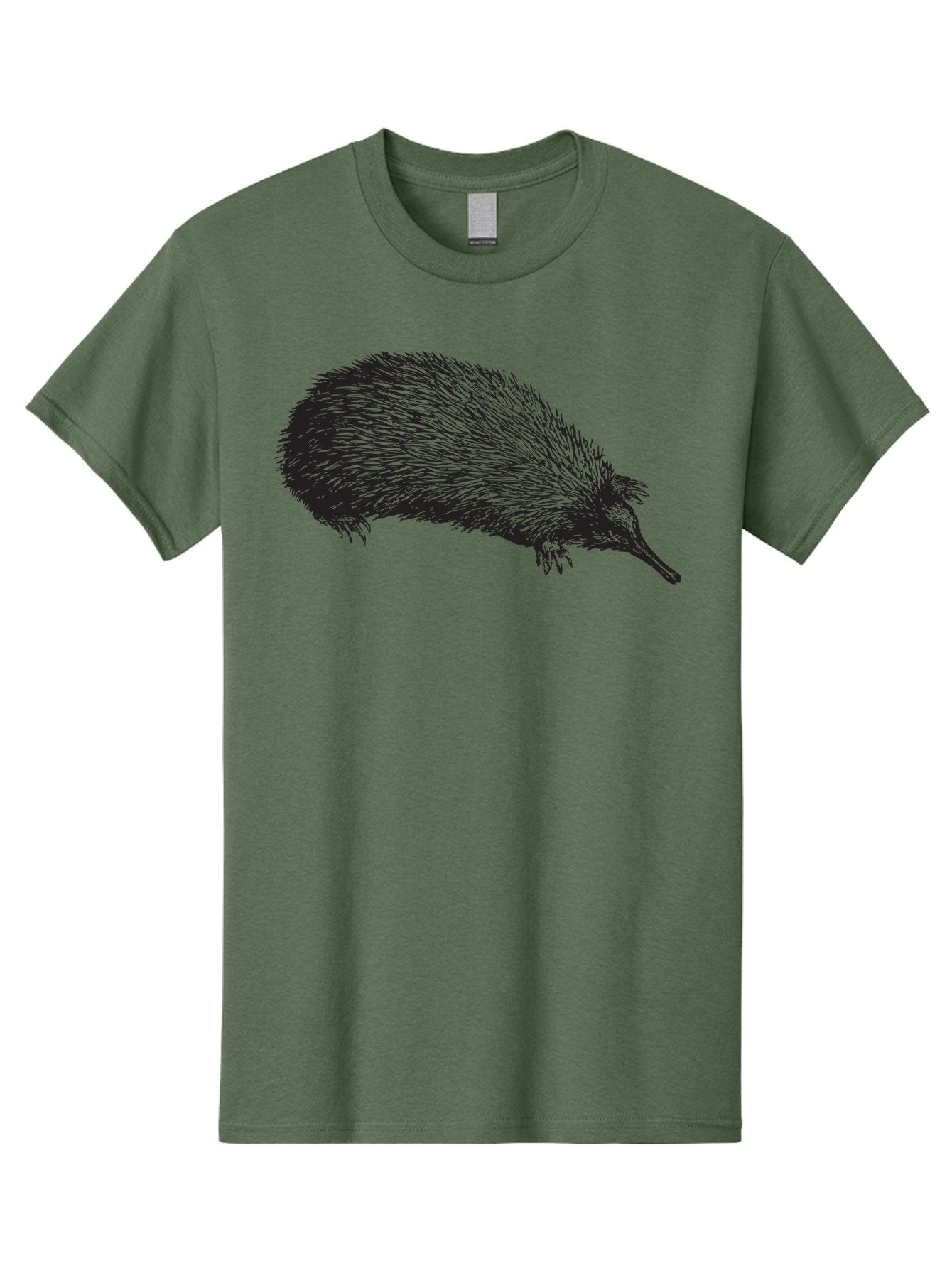 Echidna Men'S Graphic Tee, 100% Cotton, Comfortable Casual Summer Wear, Machine Washable, Echidna Illustration, Spiky Fur, Unique Creature, Wildlife Art, Animal Graphics, Spiny Mammal, Australian Wildlife, Quirky Design, Wildlife Illustration Aad876 8