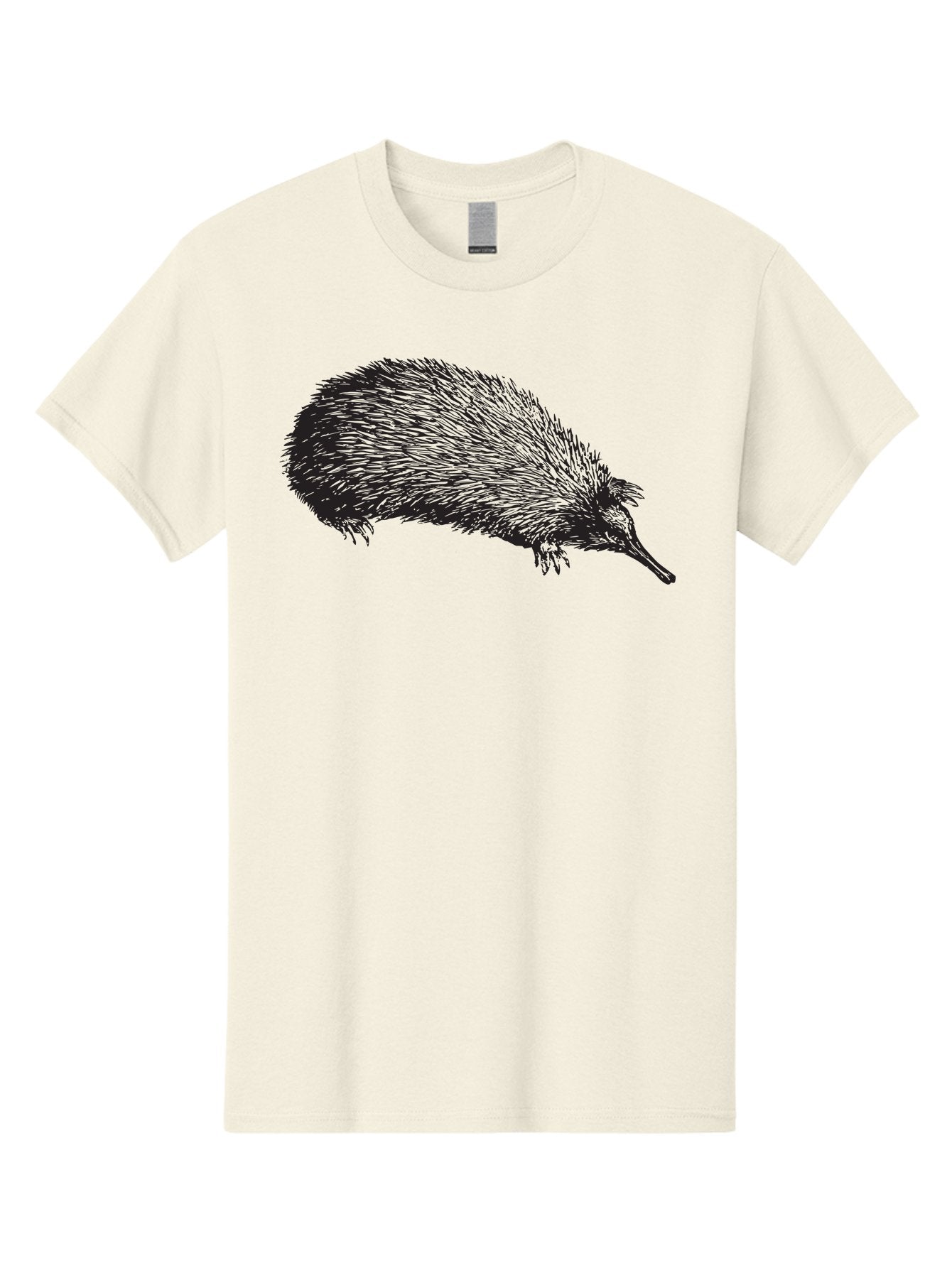 Echidna Men'S Graphic Tee, 100% Cotton, Comfortable Casual Summer Wear, Machine Washable, Echidna Illustration, Spiky Fur, Unique Creature, Wildlife Art, Animal Graphics, Spiny Mammal, Australian Wildlife, Quirky Design, Wildlife Illustration Aad876 7