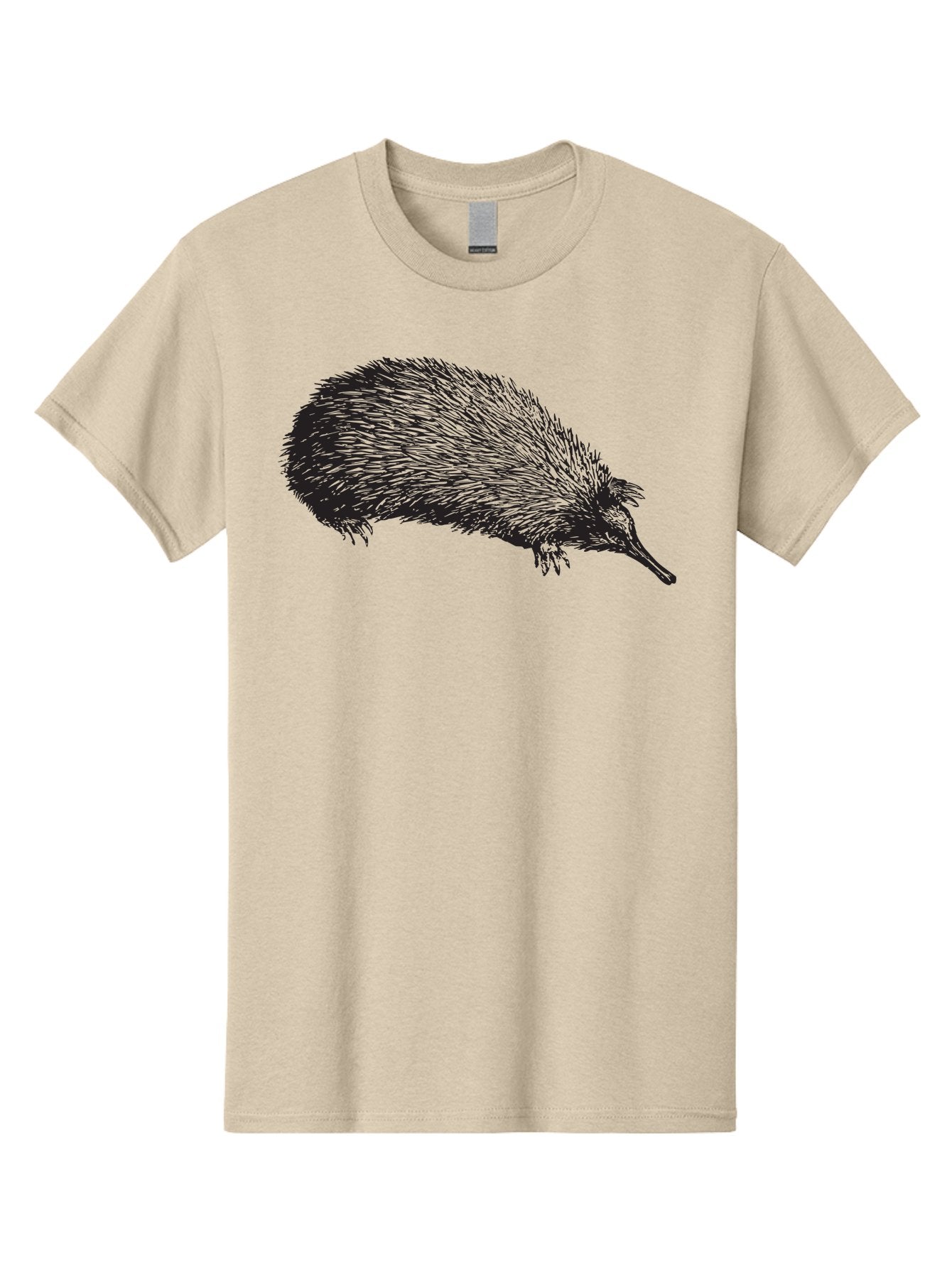 Echidna Men'S Graphic Tee, 100% Cotton, Comfortable Casual Summer Wear, Machine Washable, Echidna Illustration, Spiky Fur, Unique Creature, Wildlife Art, Animal Graphics, Spiny Mammal, Australian Wildlife, Quirky Design, Wildlife Illustration Aad876 12