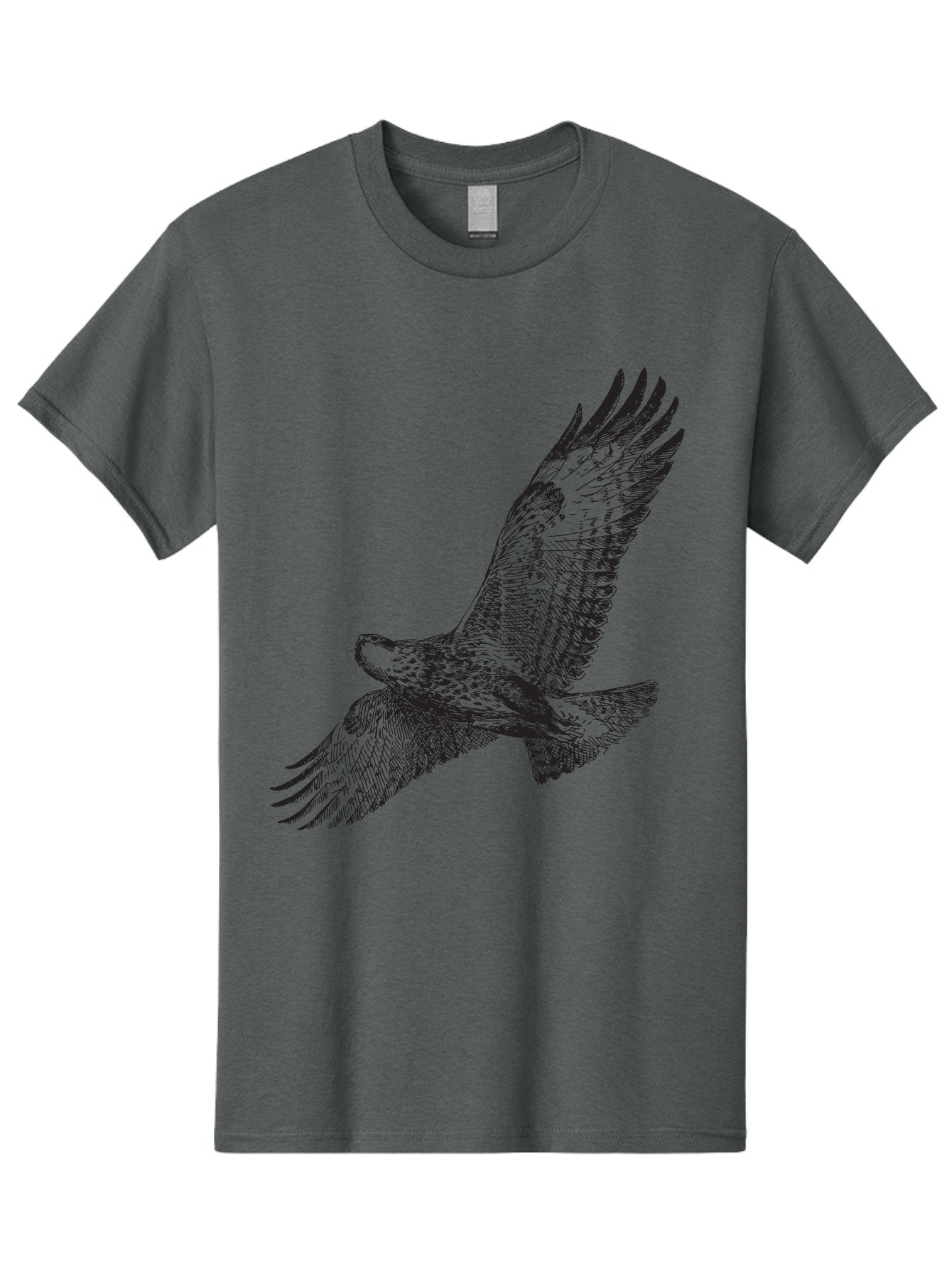 Falcon-In-Flight Men'S Graphic Tee, 100% Cotton, Comfortable Casual Summer Wear, Machine Washable, Eagle In Flight, Bird Of Prey, Wingspan, Majestic Creature, Freedom, Soaring High, Wildlife Art Aad881 3