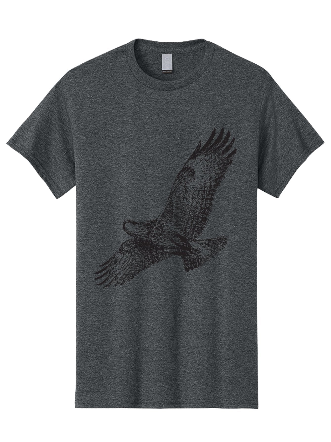 Falcon-In-Flight Men'S Graphic Tee, 100% Cotton, Comfortable Casual Summer Wear, Machine Washable, Eagle In Flight, Bird Of Prey, Wingspan, Majestic Creature, Freedom, Soaring High, Wildlife Art Aad881 9