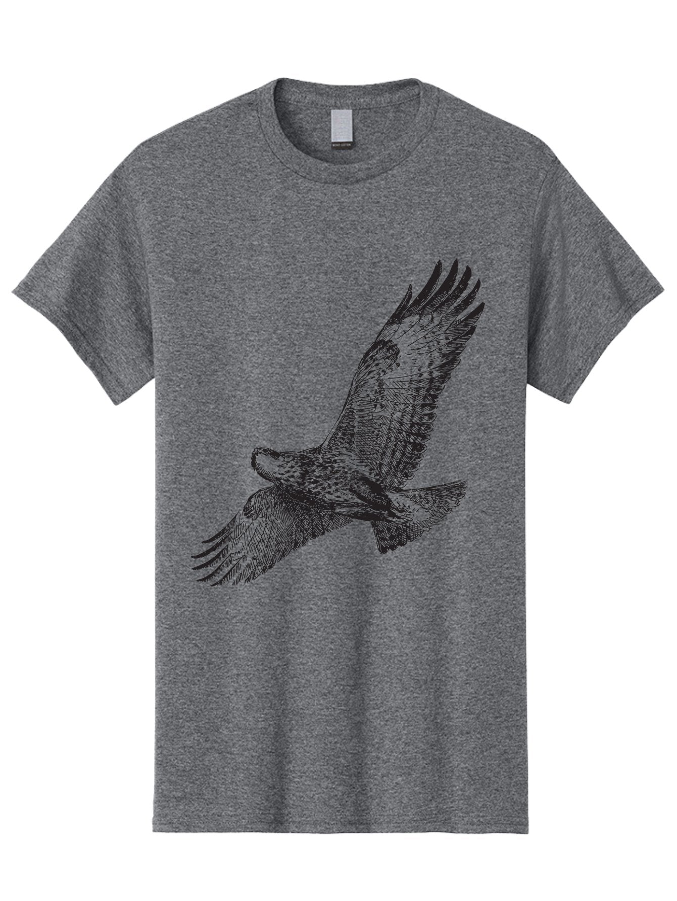 Falcon-In-Flight Men'S Graphic Tee, 100% Cotton, Comfortable Casual Summer Wear, Machine Washable, Eagle In Flight, Bird Of Prey, Wingspan, Majestic Creature, Freedom, Soaring High, Wildlife Art Aad881 10
