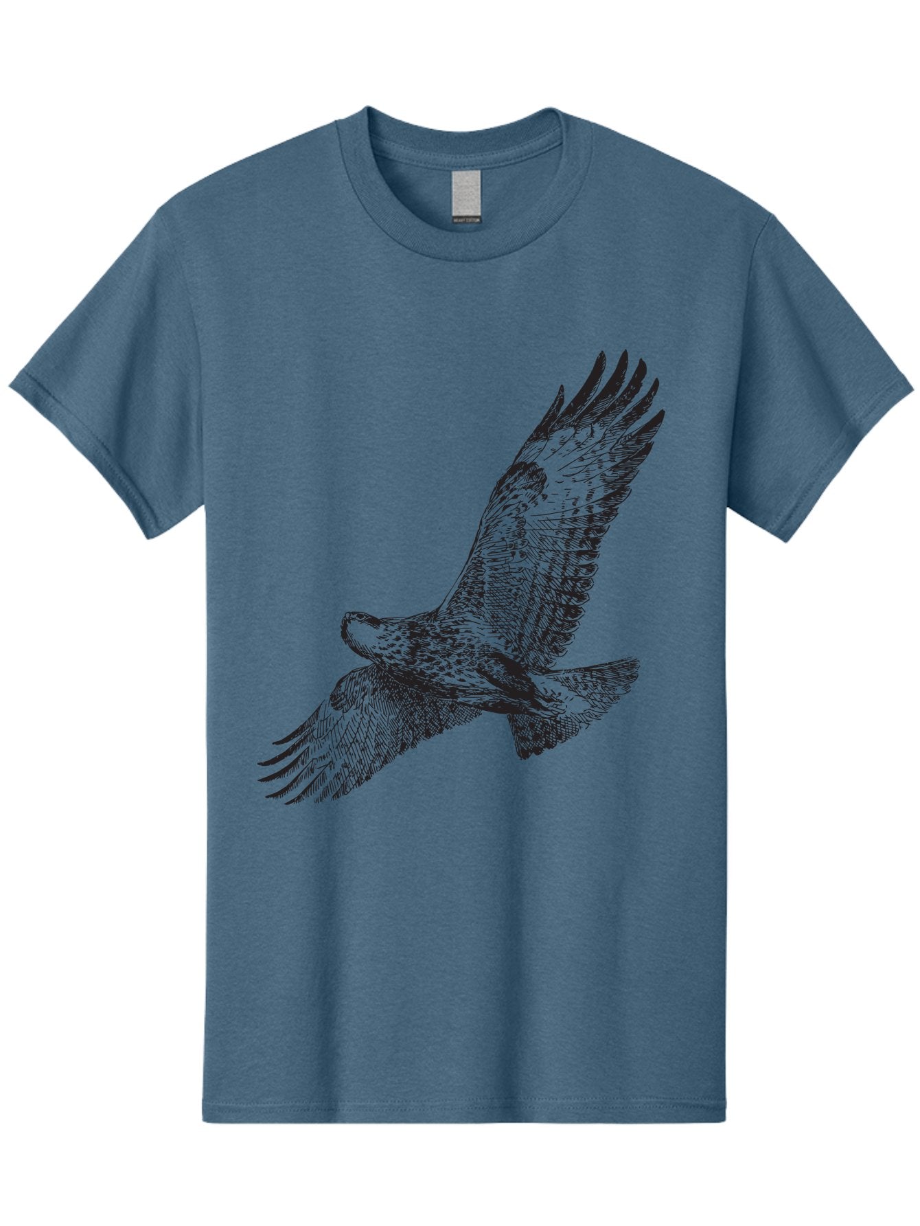 Falcon-In-Flight Men'S Graphic Tee, 100% Cotton, Comfortable Casual Summer Wear, Machine Washable, Eagle In Flight, Bird Of Prey, Wingspan, Majestic Creature, Freedom, Soaring High, Wildlife Art Aad881 6