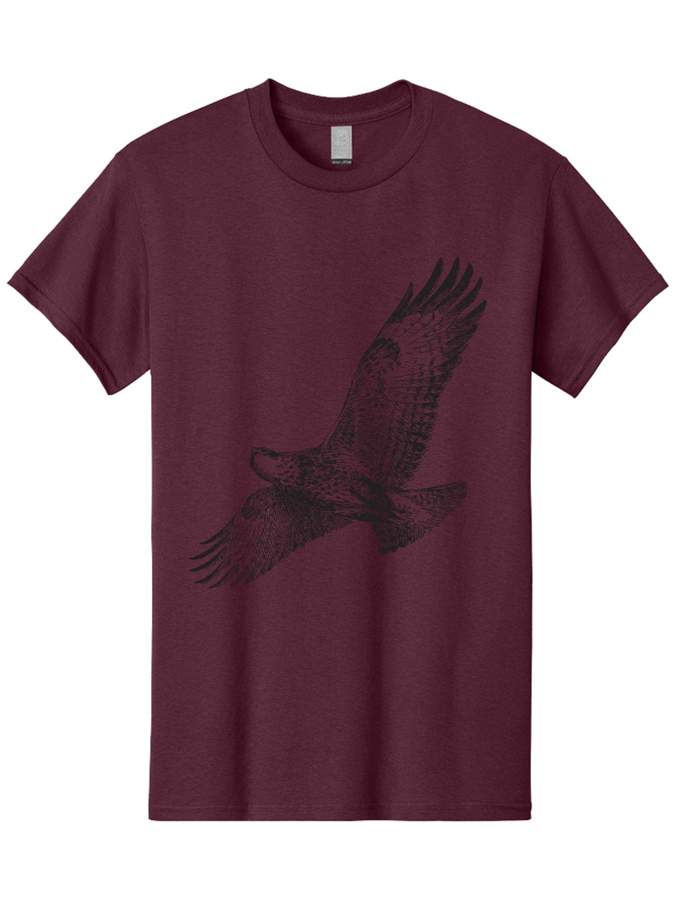 Falcon-In-Flight Men'S Graphic Tee, 100% Cotton, Comfortable Casual Summer Wear, Machine Washable, Eagle In Flight, Bird Of Prey, Wingspan, Majestic Creature, Freedom, Soaring High, Wildlife Art Aad881 12