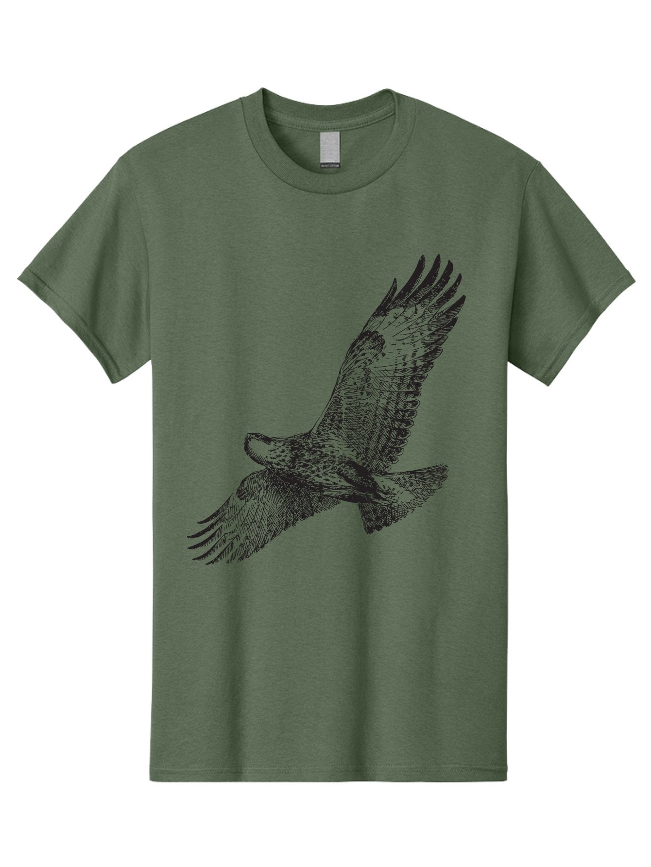 Falcon-In-Flight Men'S Graphic Tee, 100% Cotton, Comfortable Casual Summer Wear, Machine Washable, Eagle In Flight, Bird Of Prey, Wingspan, Majestic Creature, Freedom, Soaring High, Wildlife Art Aad881 5