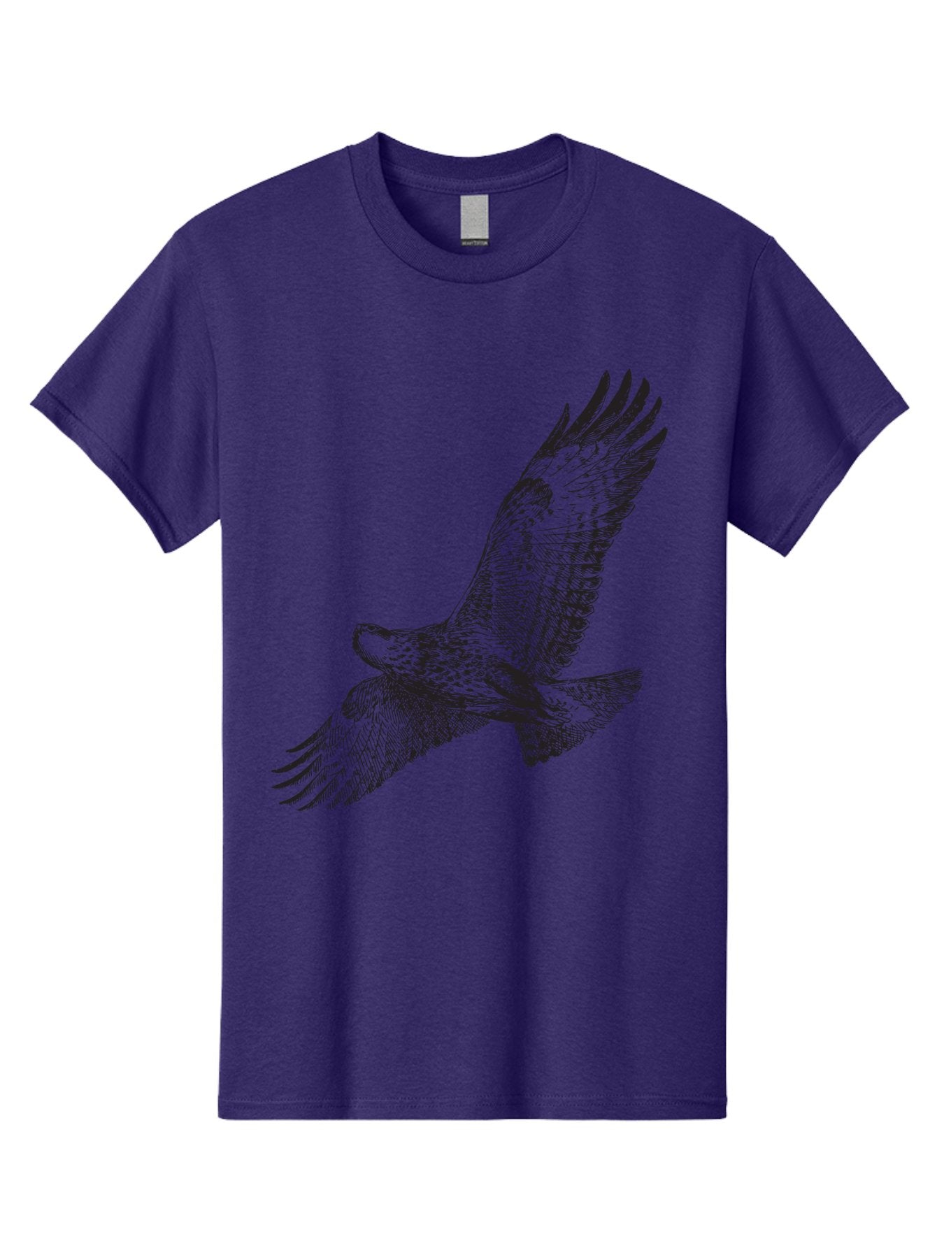 Falcon-In-Flight Men'S Graphic Tee, 100% Cotton, Comfortable Casual Summer Wear, Machine Washable, Eagle In Flight, Bird Of Prey, Wingspan, Majestic Creature, Freedom, Soaring High, Wildlife Art Aad881