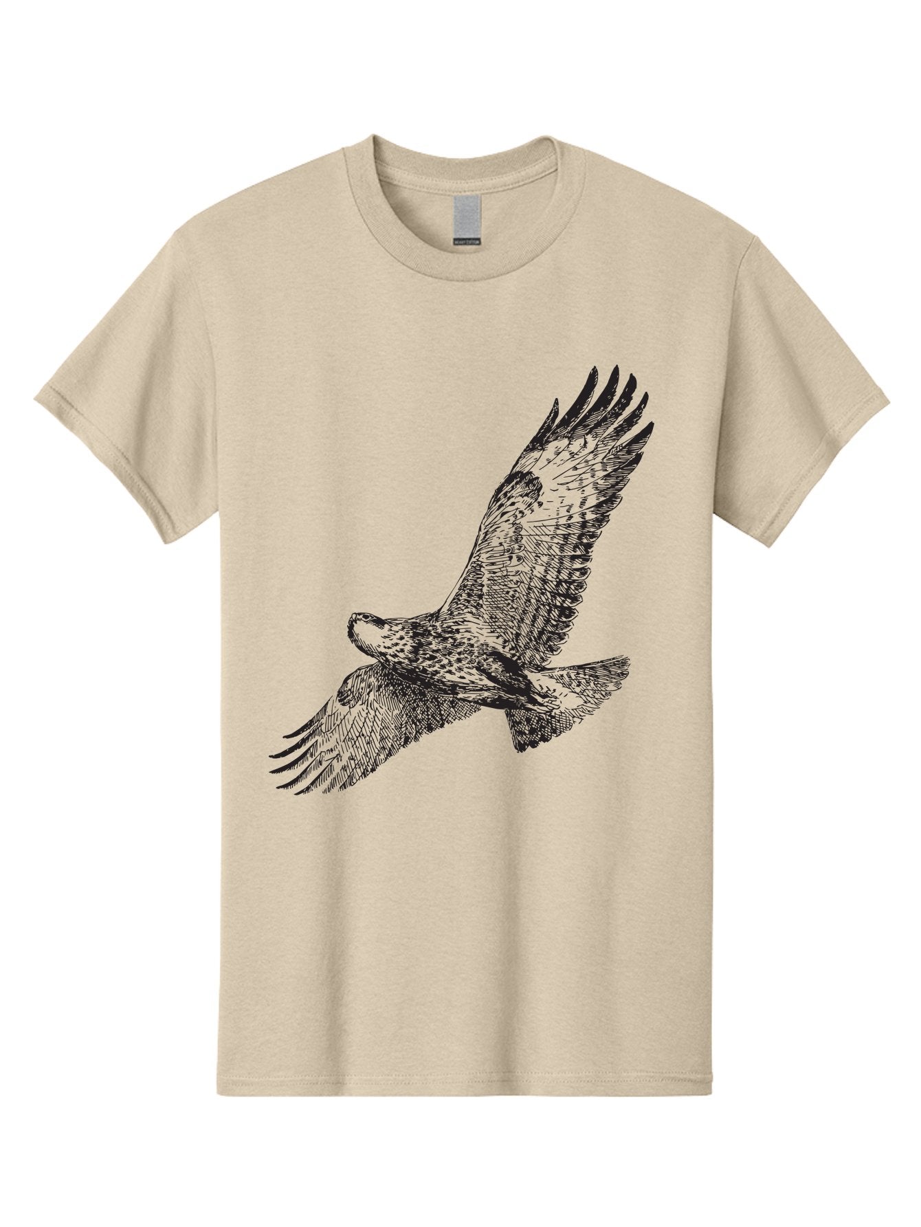 Falcon-In-Flight Men'S Graphic Tee, 100% Cotton, Comfortable Casual Summer Wear, Machine Washable, Eagle In Flight, Bird Of Prey, Wingspan, Majestic Creature, Freedom, Soaring High, Wildlife Art Aad881 8