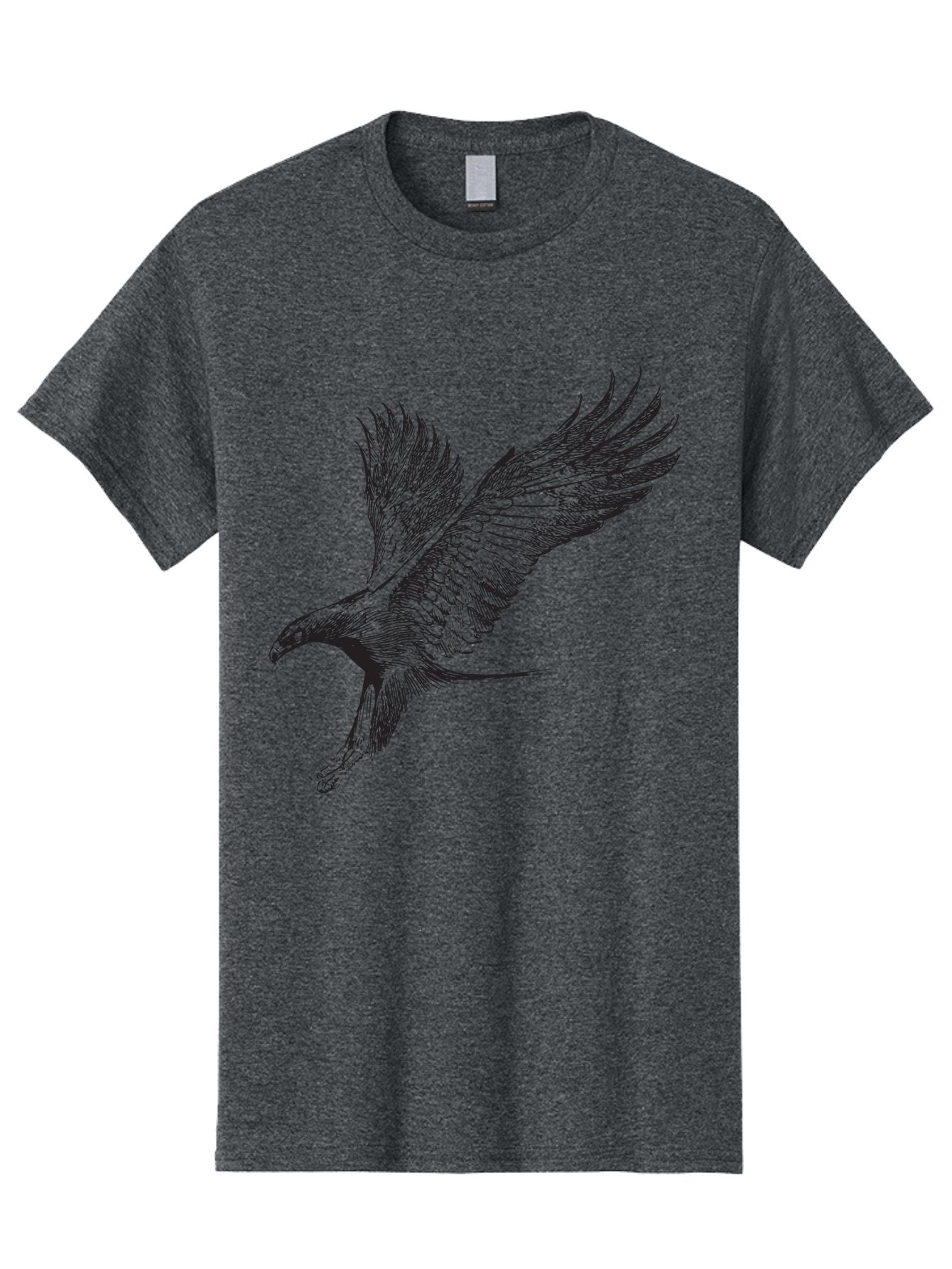 Flying-Eagle Men'S Graphic Tee, 100% Cotton, Comfortable Casual Summer Wear, Machine Washable, Eagle Soaring Through The Air, Bird In Flight, Majestic Creature, Sharp Talons, Spread Wings, Freedom Symbol, Wildlife, Nature Aad882 3