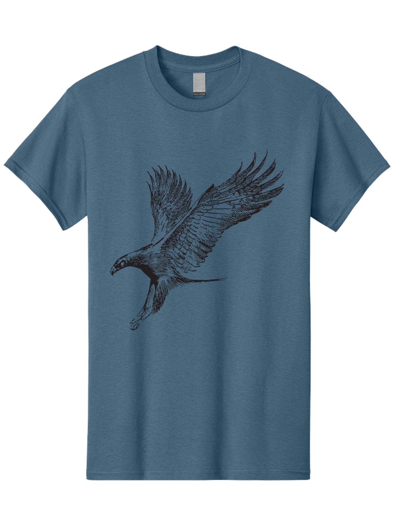Flying-Eagle Men'S Graphic Tee, 100% Cotton, Comfortable Casual Summer Wear, Machine Washable, Eagle Soaring Through The Air, Bird In Flight, Majestic Creature, Sharp Talons, Spread Wings, Freedom Symbol, Wildlife, Nature Aad882 8