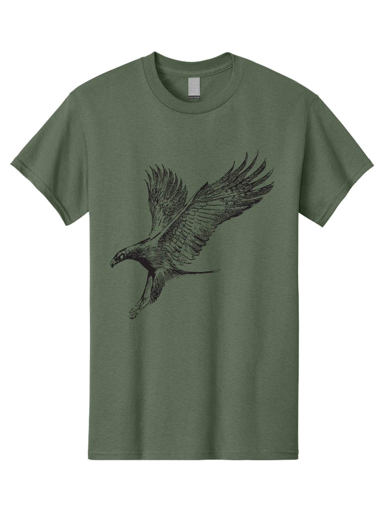 Flying-Eagle Men'S Graphic Tee, 100% Cotton, Comfortable Casual Summer Wear, Machine Washable, Eagle Soaring Through The Air, Bird In Flight, Majestic Creature, Sharp Talons, Spread Wings, Freedom Symbol, Wildlife, Nature Aad882 15