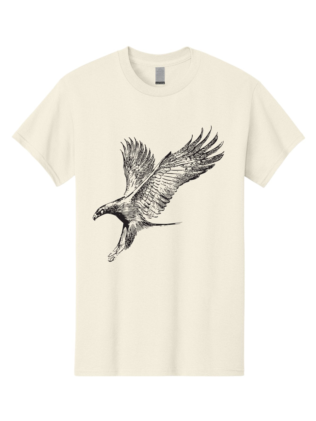 Flying-Eagle Men'S Graphic Tee, 100% Cotton, Comfortable Casual Summer Wear, Machine Washable, Eagle Soaring Through The Air, Bird In Flight, Majestic Creature, Sharp Talons, Spread Wings, Freedom Symbol, Wildlife, Nature Aad882 10