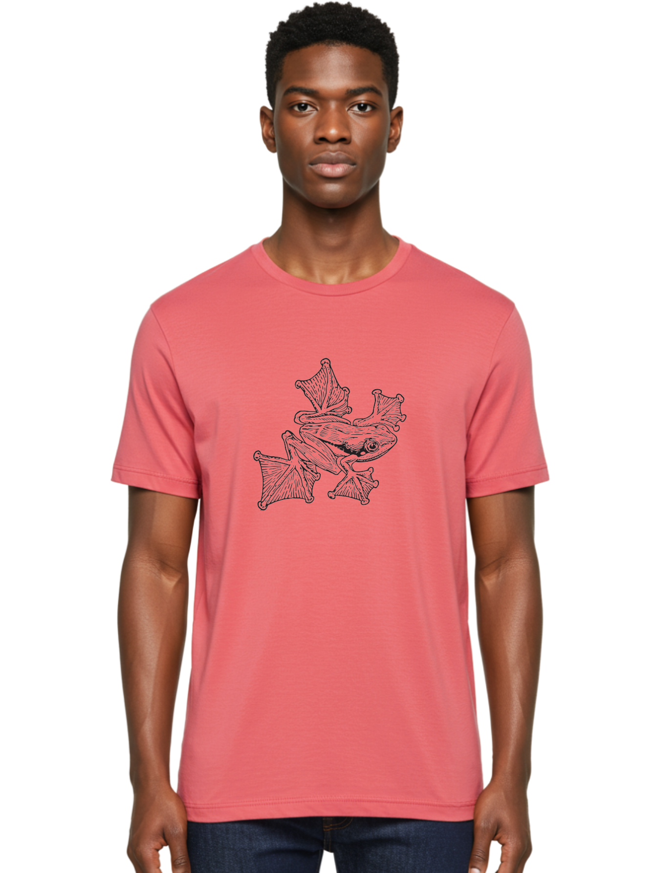 Flying-Guppy Men'S Graphic Tee, 100% Cotton, Comfortable Casual Summer Wear, Machine Washable, Flying Fish, Ocean Creatures, Marine Life, Black Outline, Vibrant Fins, Aquatic Animals, Underwater World, Illustration Art, Line Drawing Aad883 26