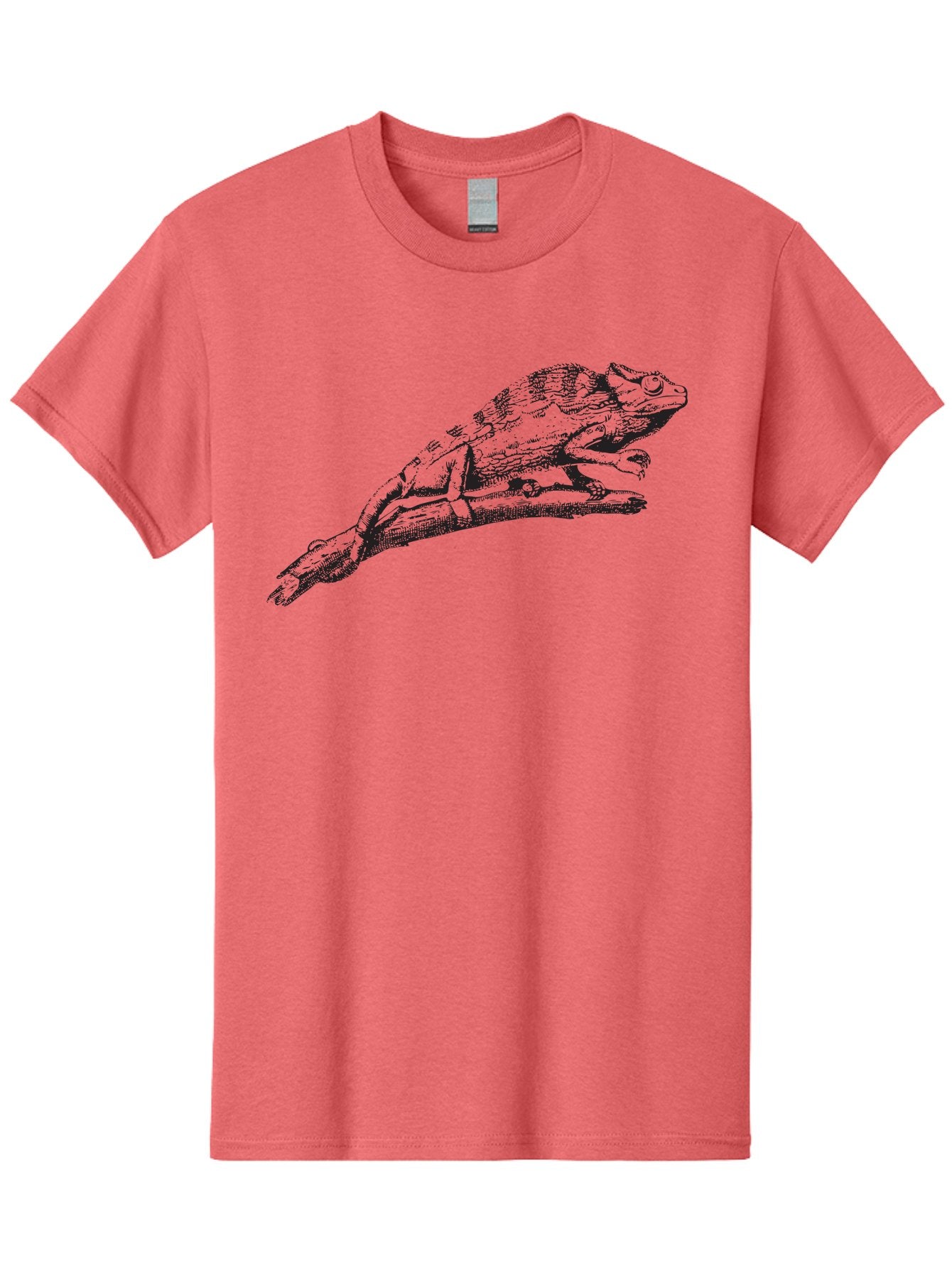 Frog-On-Branch Men'S Graphic Tee, 100% Cotton, Comfortable Casual Summer Wear, Machine Washable, Frog On A Branch, Wildlife, Amphibian, Nature, Animal, Natural Habitat, Serene, Black And Green, Illustration, Detailed Artwork, Textured Drawing, Aad888 3