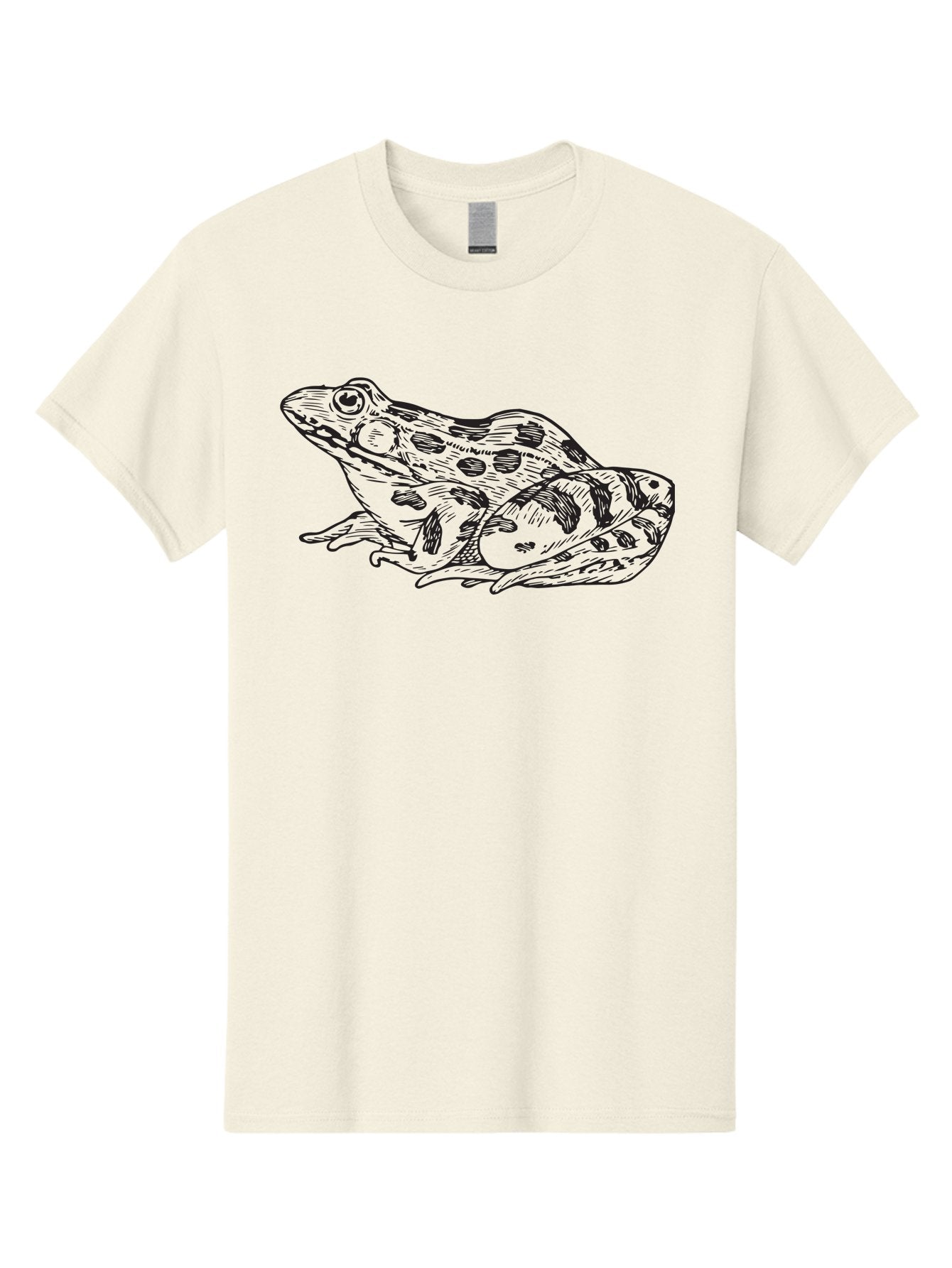 Frog Men'S Graphic Tee, 100% Cotton, Comfortable Casual Summer Wear, Machine Washable, Detailed Illustration, Frog Artwork, Black And Green, Amphibian, Wildlife, Animal Art, Nature Graphic Aad889 6