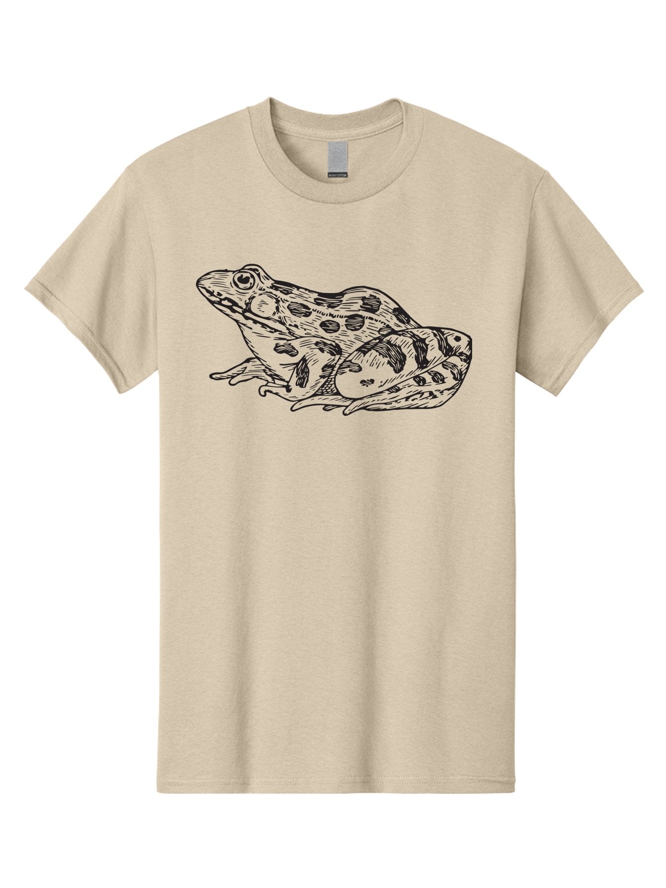 Frog Men'S Graphic Tee, 100% Cotton, Comfortable Casual Summer Wear, Machine Washable, Detailed Illustration, Frog Artwork, Black And Green, Amphibian, Wildlife, Animal Art, Nature Graphic Aad889 12