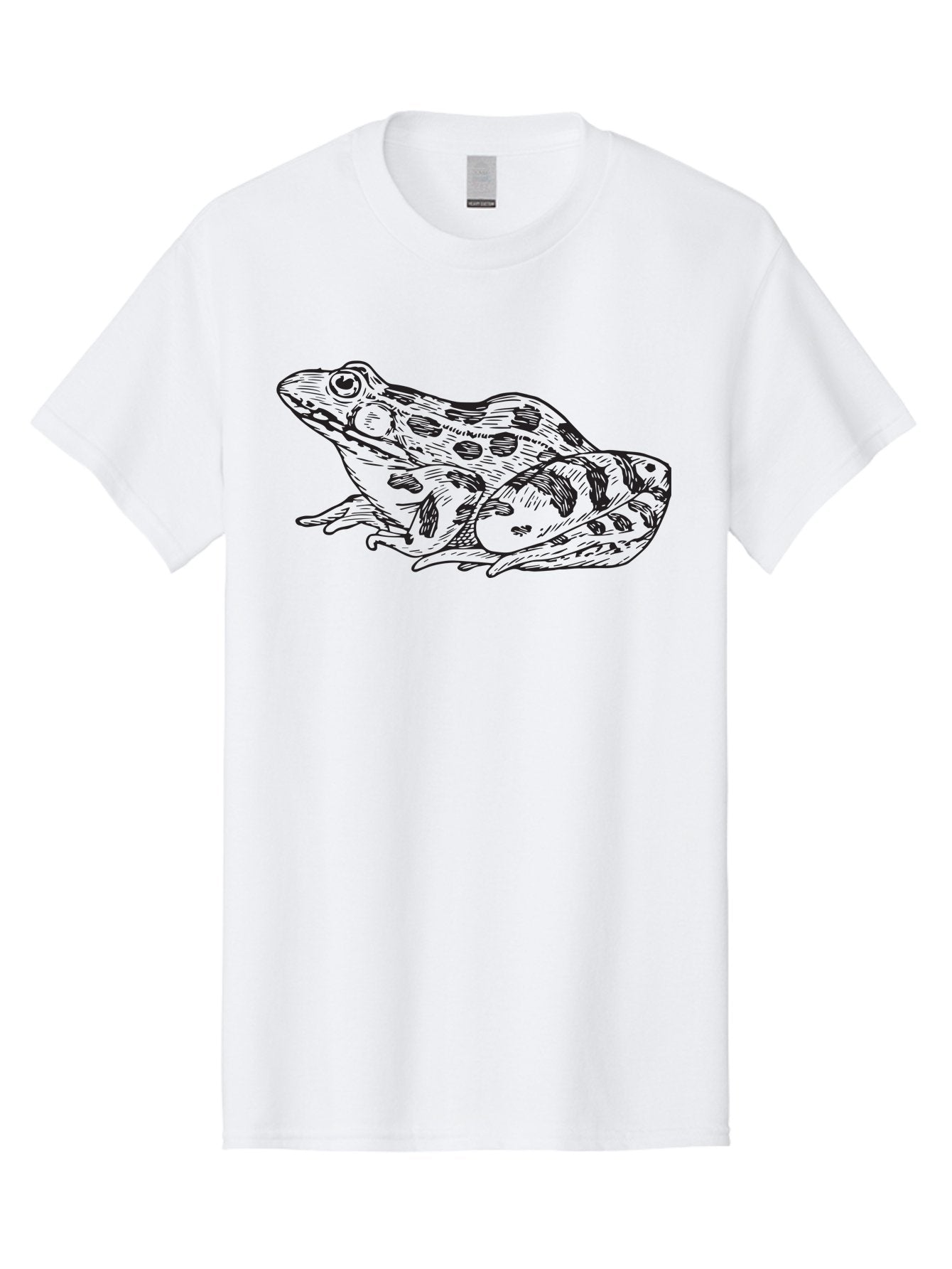 Frog Men'S Graphic Tee, 100% Cotton, Comfortable Casual Summer Wear, Machine Washable, Detailed Illustration, Frog Artwork, Black And Green, Amphibian, Wildlife, Animal Art, Nature Graphic Aad889 11