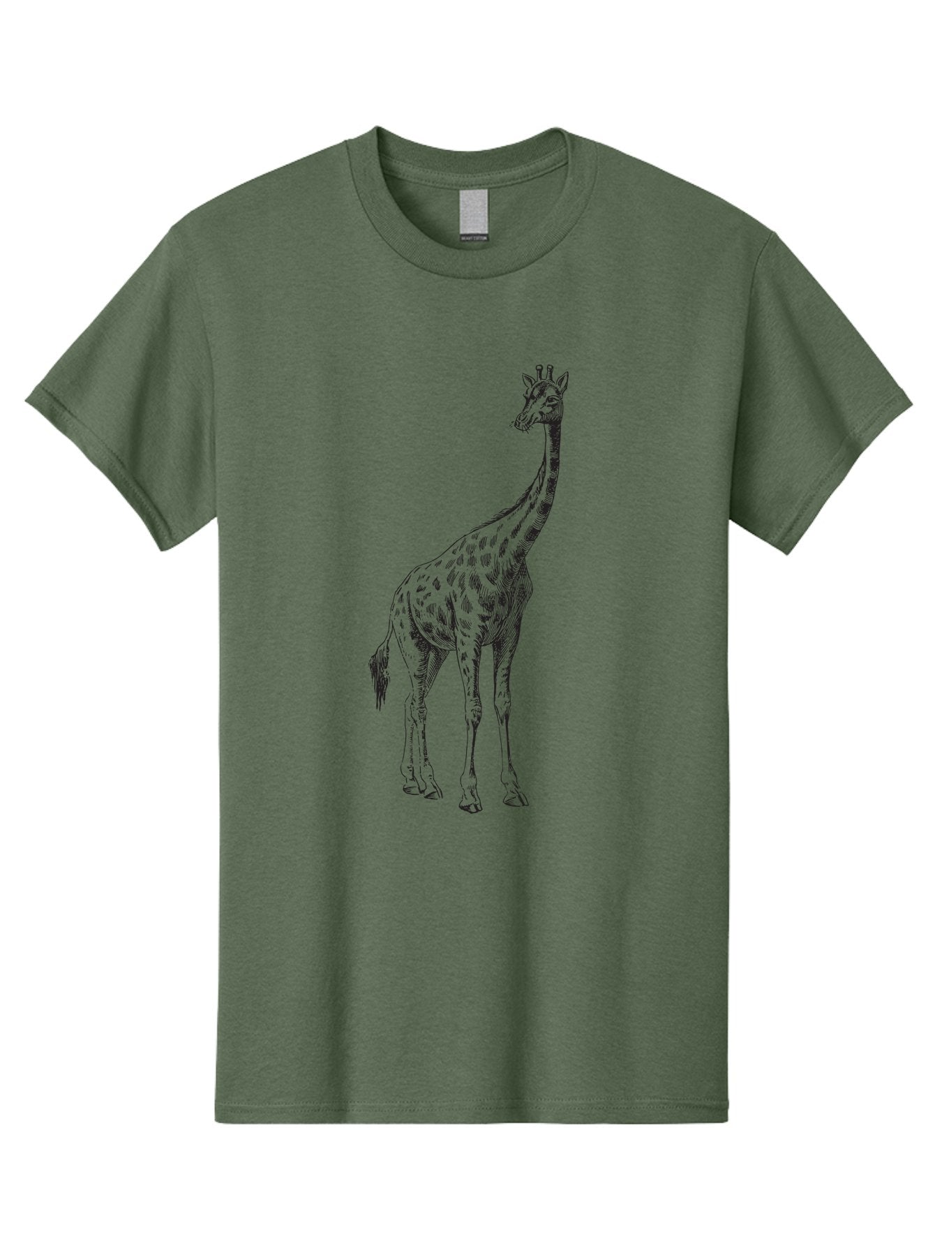 Giraffe-1 Men'S Graphic Tee, 100% Cotton, Comfortable Casual Summer Wear, Machine Washable, Giraffe Standing, Tall Animal, Wildlife, Spotted Fur, Long Neck, Safari, Exotic, Wild, Free Ranging, Tall Creature Aad892 10