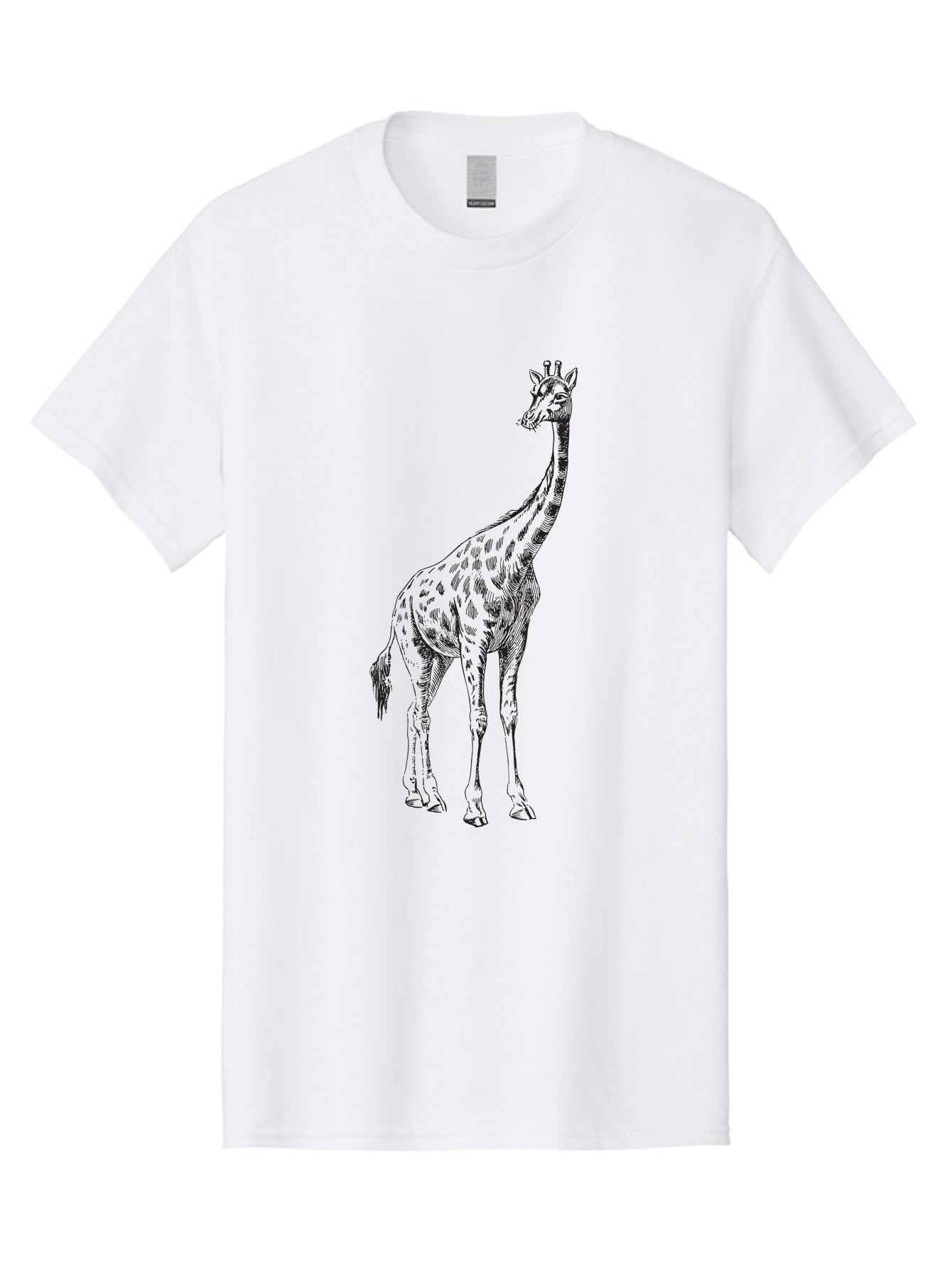Giraffe-1 Men'S Graphic Tee, 100% Cotton, Comfortable Casual Summer Wear, Machine Washable, Giraffe Standing, Tall Animal, Wildlife, Spotted Fur, Long Neck, Safari, Exotic, Wild, Free Ranging, Tall Creature Aad892 12