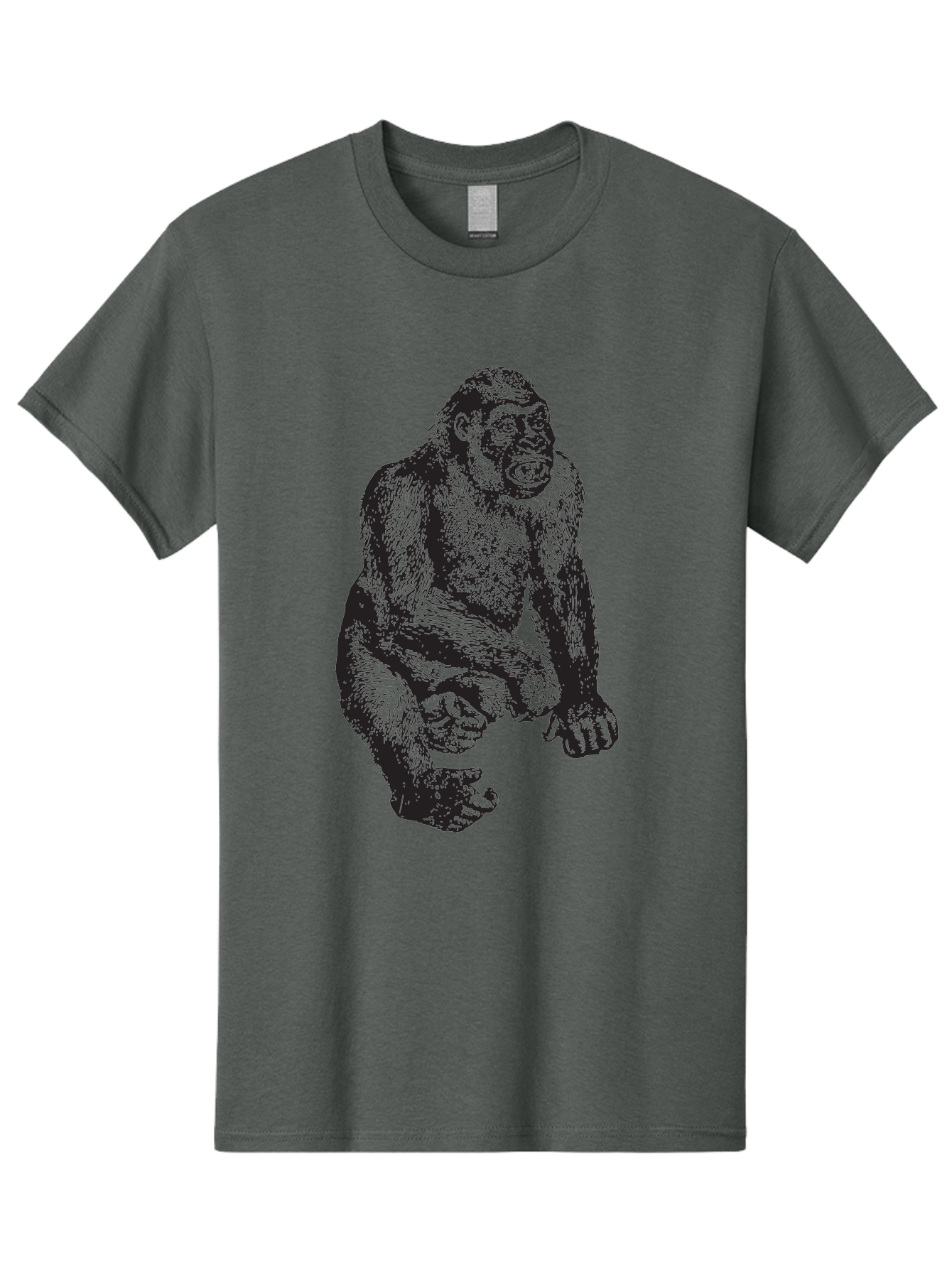 Gorilla Men'S Graphic Tee, 100% Cotton, Comfortable Casual Summer Wear, Machine Washable, Gorilla Illustration, Primate Art, Wildlife Graphic, Animal Design, Monkey Sketch, Wild Animal Portrait Aad894 13