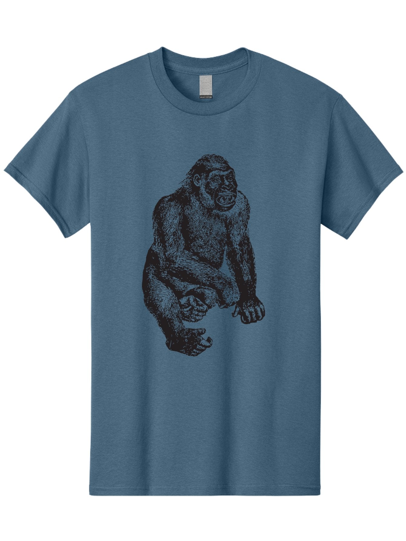 Gorilla Men'S Graphic Tee, 100% Cotton, Comfortable Casual Summer Wear, Machine Washable, Gorilla Illustration, Primate Art, Wildlife Graphic, Animal Design, Monkey Sketch, Wild Animal Portrait Aad894 14