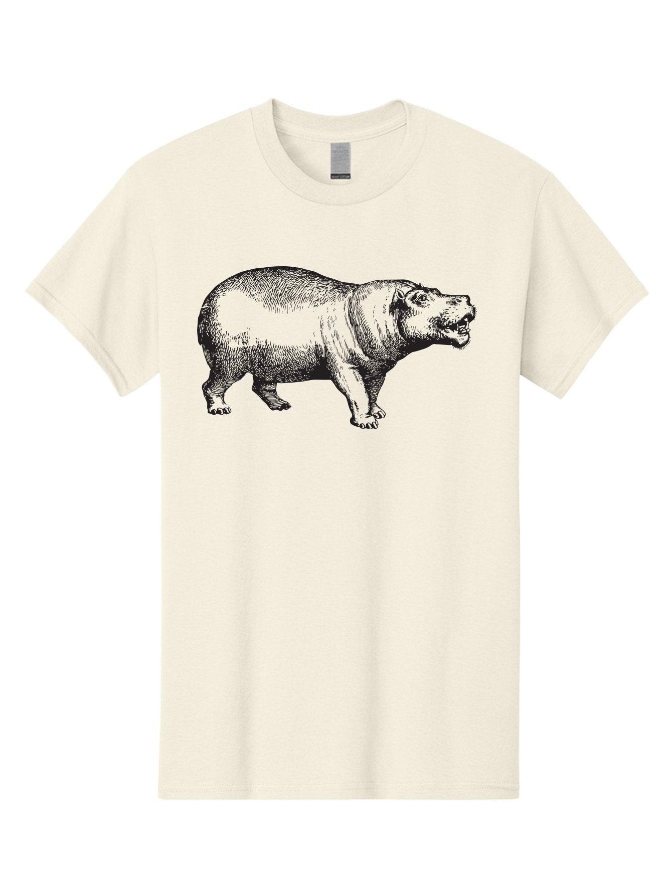 Hippopotamus Men'S Graphic Tee, 100% Cotton, Comfortable Casual Summer Wear, Machine Washable, Hippopotamus, Wild Animal, Large Mammal, Open Mouth, Detailed Illustration, Wildlife, Nature, Safari, River Creature, Angry Animal Aad898 8