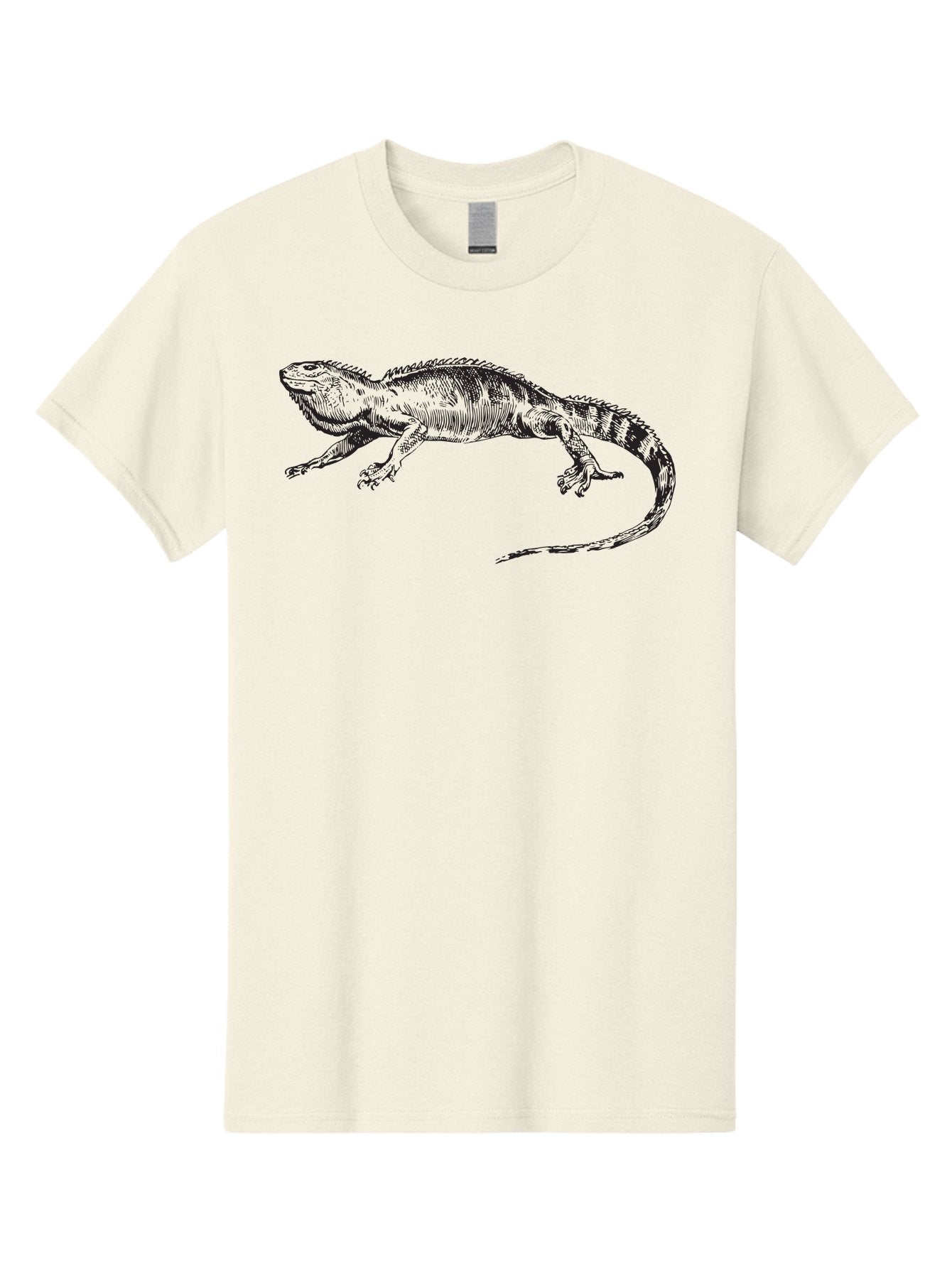 Iguana Men'S Graphic Tee, 100% Cotton, Comfortable Casual Summer Wear, Machine Washable, Lizard, Reptile, Wildlife, Animal Illustration, Detailed Drawing, Scaled Creature, Tail, Claws, Vintage Art Aad900 8