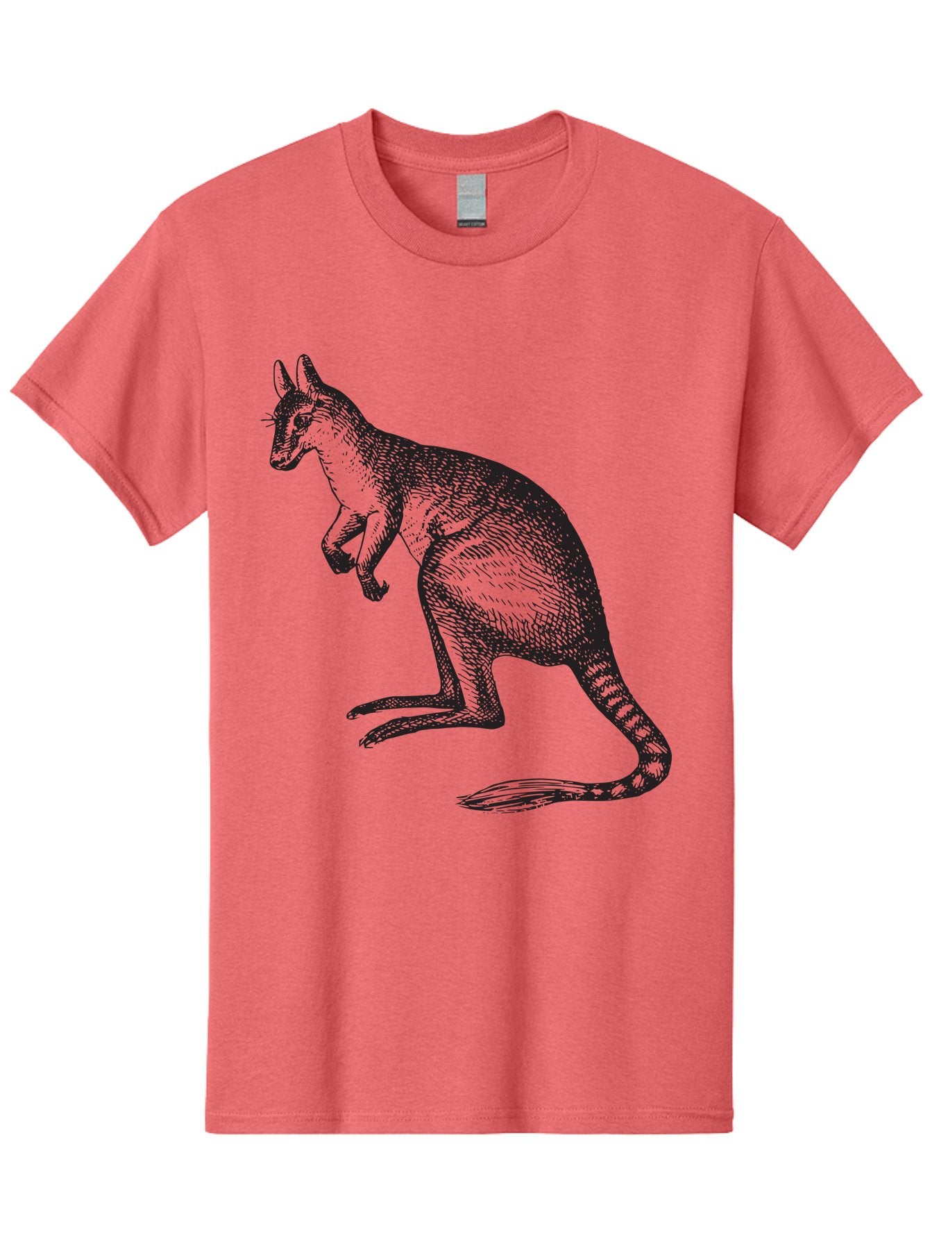 Kangaroo Men'S Graphic Tee, 100% Cotton, Comfortable Casual Summer Wear, Machine Washable, Kangaroo Illustration, Marsupial Animal, Wildlife Art, Australian Fauna, Hopping Kangaroo, Wildlife Illustration, Animal Drawing Aad902 9