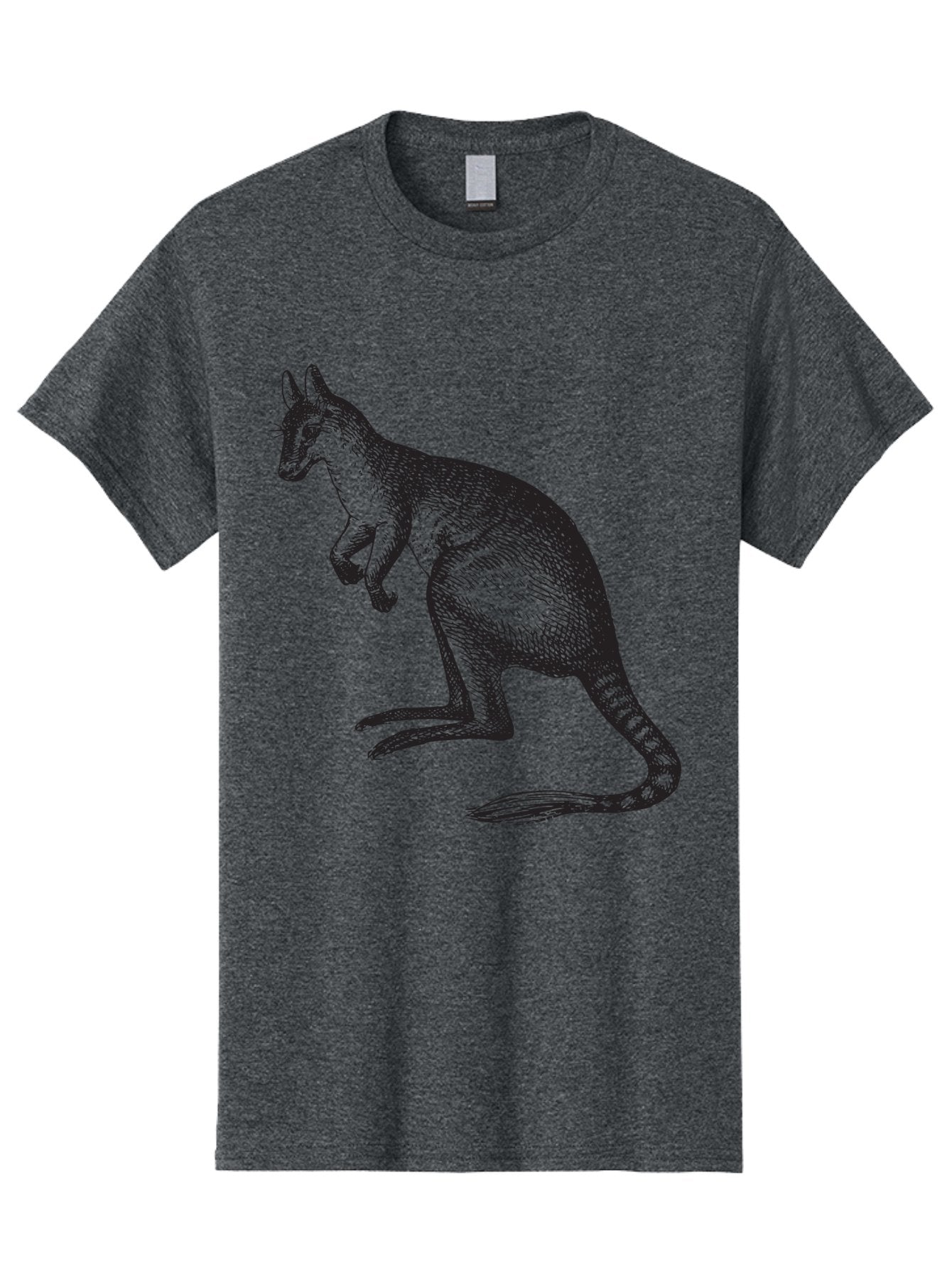 Kangaroo Men'S Graphic Tee, 100% Cotton, Comfortable Casual Summer Wear, Machine Washable, Kangaroo Illustration, Marsupial Animal, Wildlife Art, Australian Fauna, Hopping Kangaroo, Wildlife Illustration, Animal Drawing Aad902 6