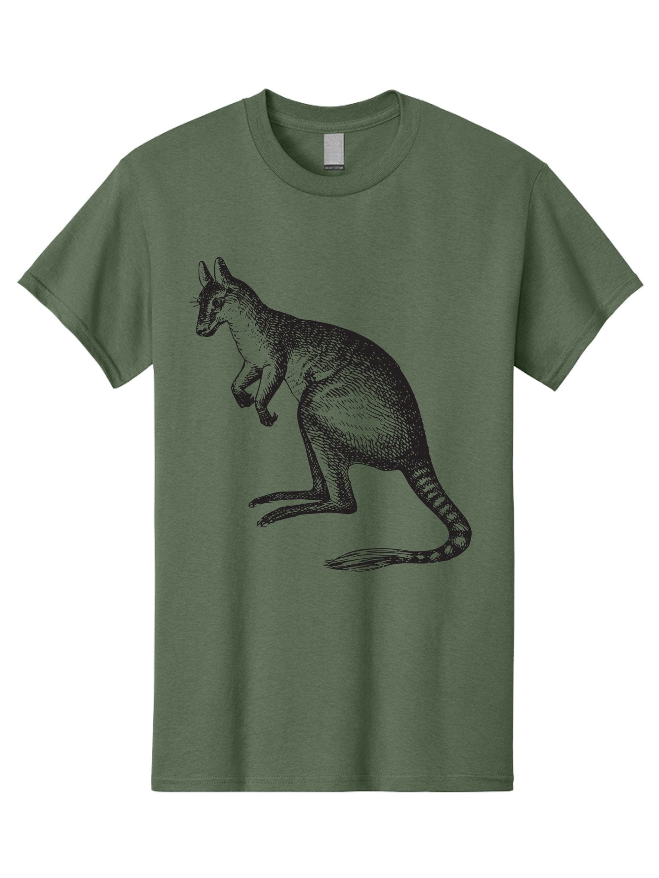 Kangaroo Men'S Graphic Tee, 100% Cotton, Comfortable Casual Summer Wear, Machine Washable, Kangaroo Illustration, Marsupial Animal, Wildlife Art, Australian Fauna, Hopping Kangaroo, Wildlife Illustration, Animal Drawing Aad902 4