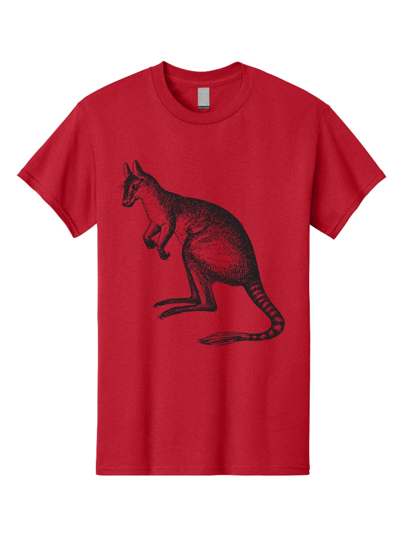 Kangaroo Men'S Graphic Tee, 100% Cotton, Comfortable Casual Summer Wear, Machine Washable, Kangaroo Illustration, Marsupial Animal, Wildlife Art, Australian Fauna, Hopping Kangaroo, Wildlife Illustration, Animal Drawing Aad902 13