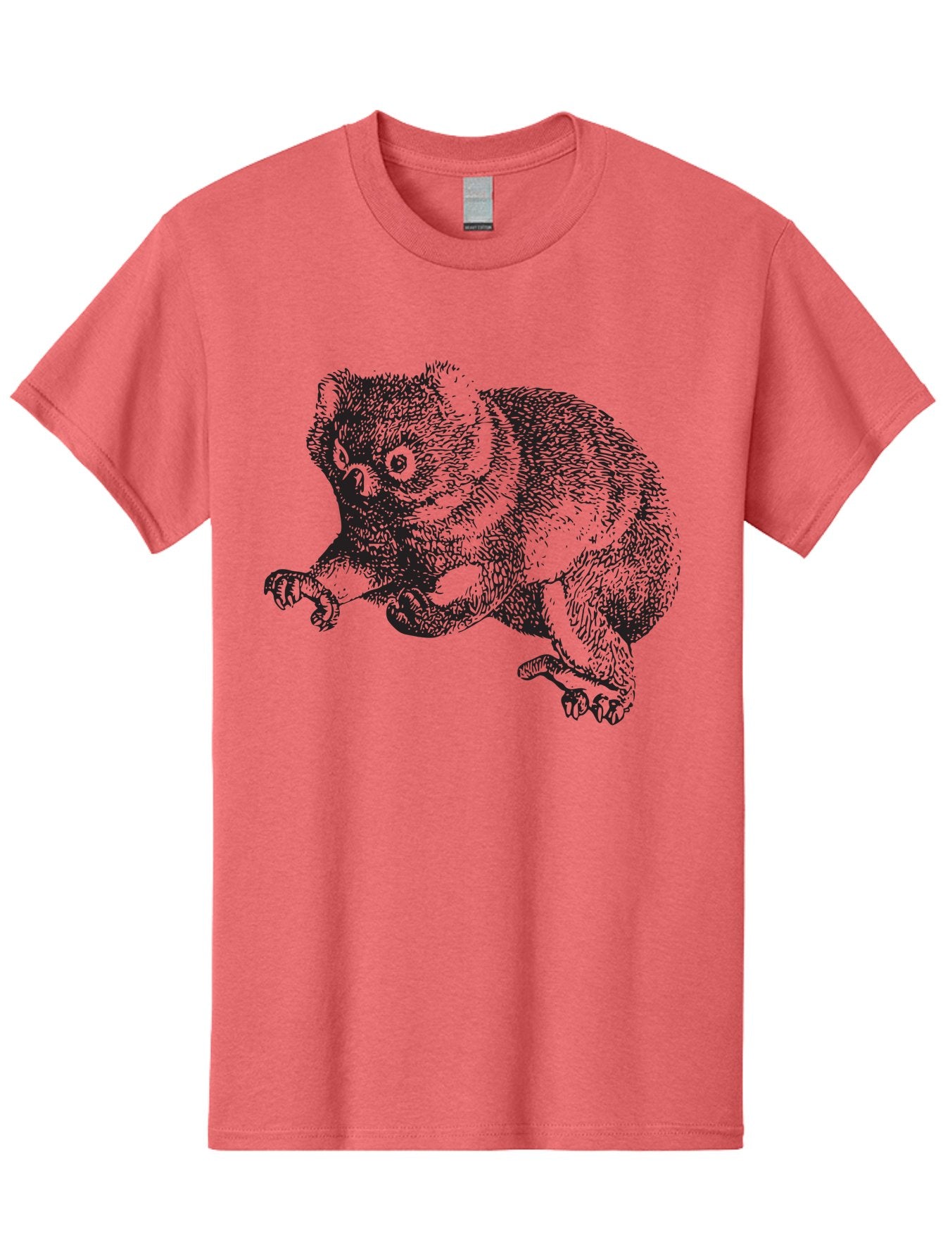 Koala Men'S Graphic Tee, 100% Cotton, Comfortable Casual Summer Wear, Machine Washable, Koala Illustration, Marsupial Animal, Wildlife Art, Australian Native, Cute Creature, Sketch Drawing, Detailed Texture, Furry Mammal, Wildlife Conservation Aad903 14