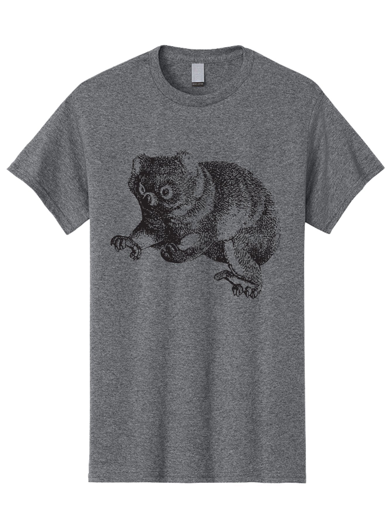 Koala Men'S Graphic Tee, 100% Cotton, Comfortable Casual Summer Wear, Machine Washable, Koala Illustration, Marsupial Animal, Wildlife Art, Australian Native, Cute Creature, Sketch Drawing, Detailed Texture, Furry Mammal, Wildlife Conservation Aad903 15