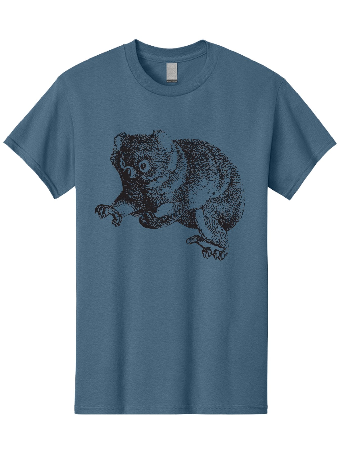 Koala Men'S Graphic Tee, 100% Cotton, Comfortable Casual Summer Wear, Machine Washable, Koala Illustration, Marsupial Animal, Wildlife Art, Australian Native, Cute Creature, Sketch Drawing, Detailed Texture, Furry Mammal, Wildlife Conservation Aad903 10